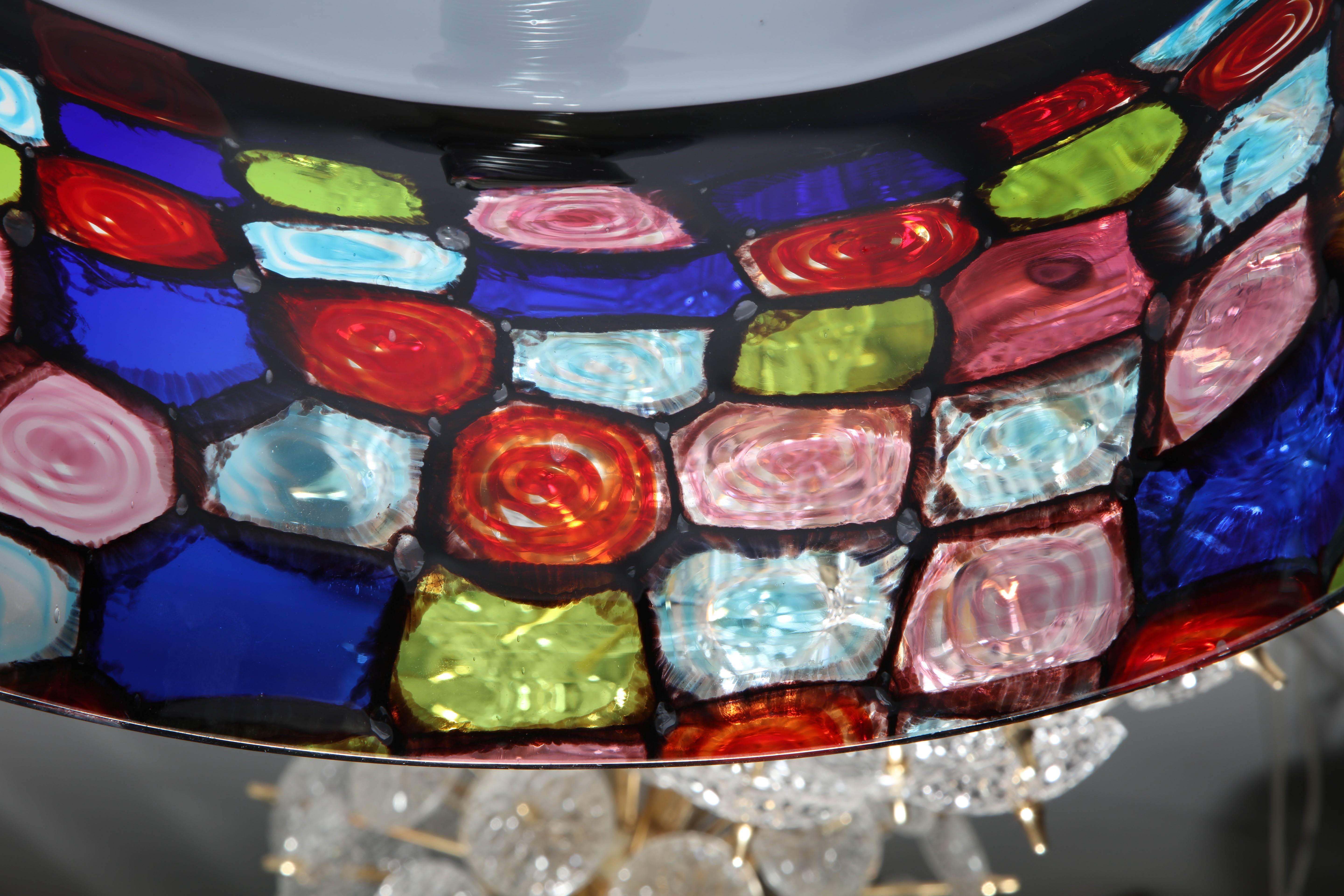 Mehrfarbiger Murano-Anhänger im Vintage-Stil (Muranoglas) im Angebot