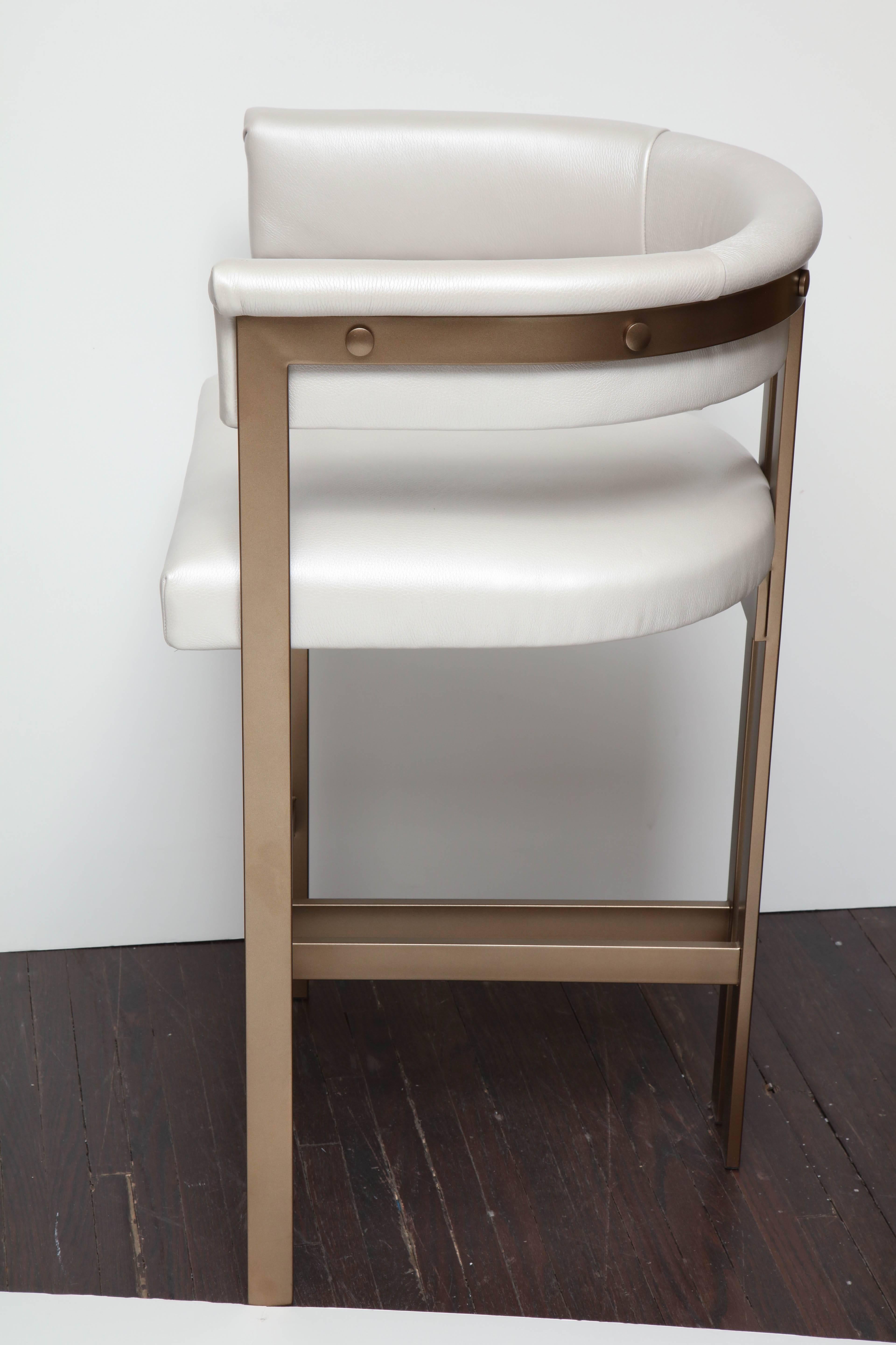 Willy Rizzo Inspired Counter Stool In Excellent Condition For Sale In New York, NY