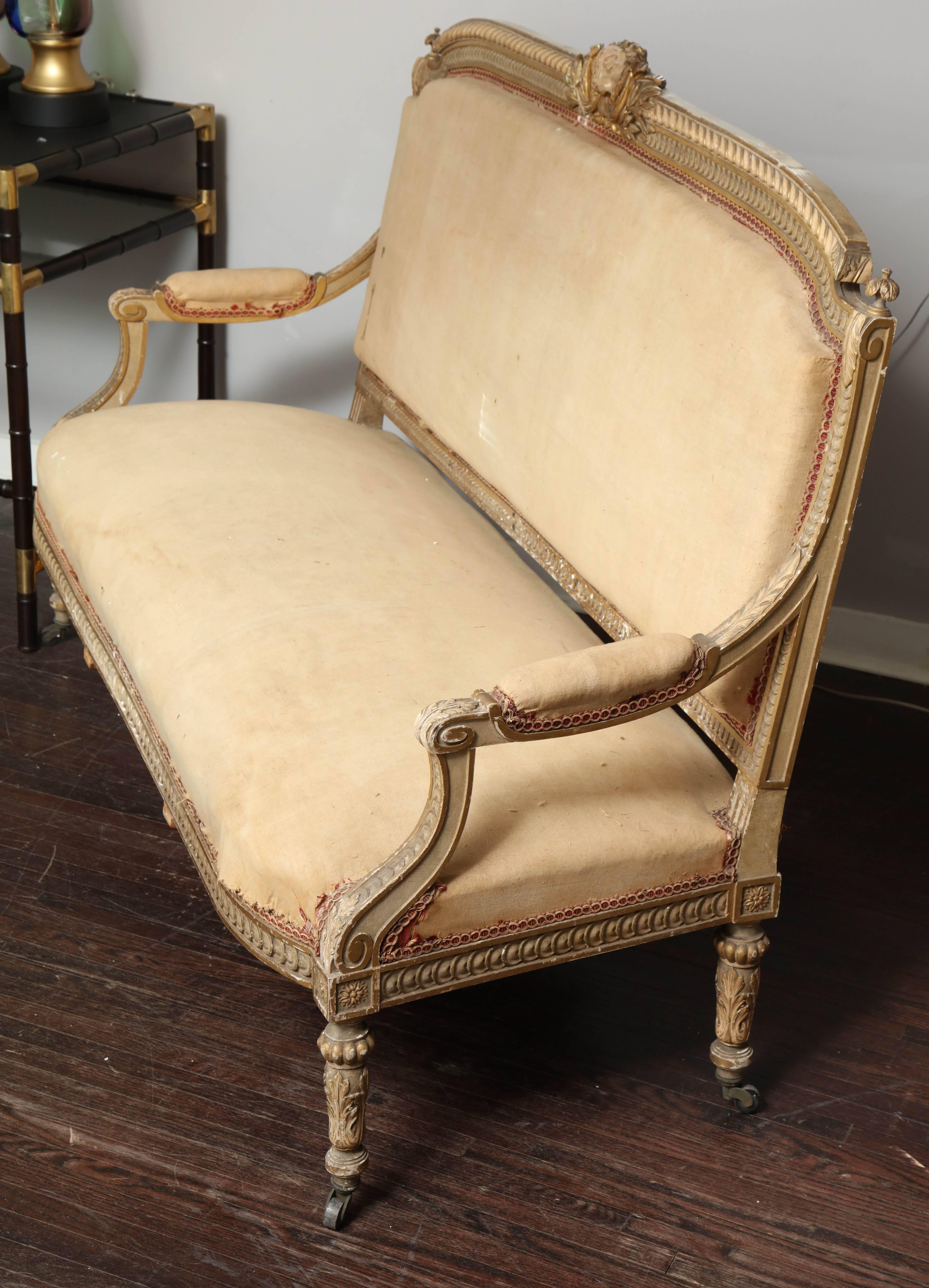 Pair of 19th Century, Louis XVI Settees 3