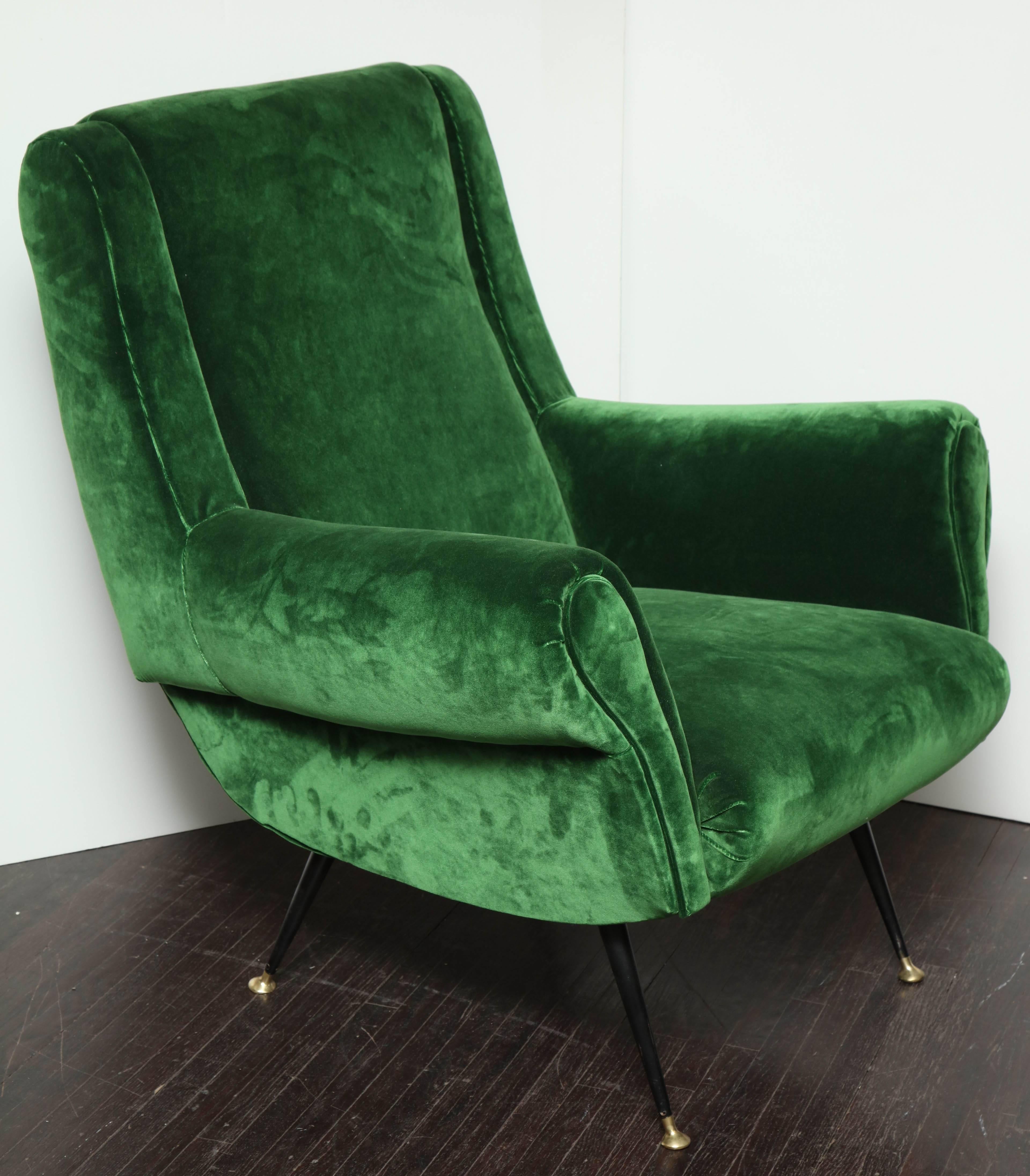 green velvet chair vintage