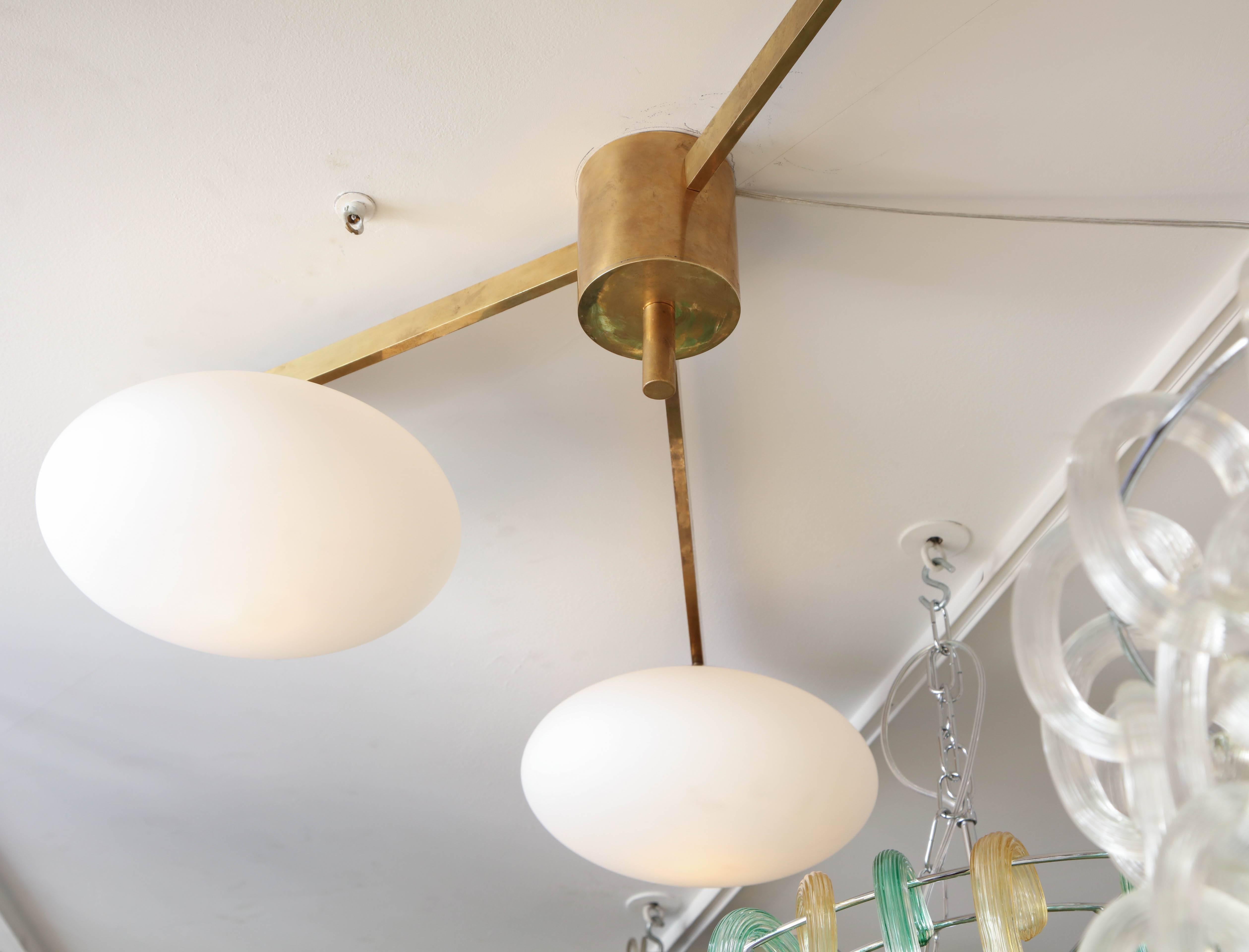 asymmetrical flush mount ceiling light