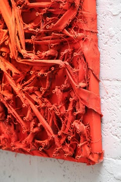 Überdimensionale Contemporary Art in Orange- und Rottönen, USA, 2011