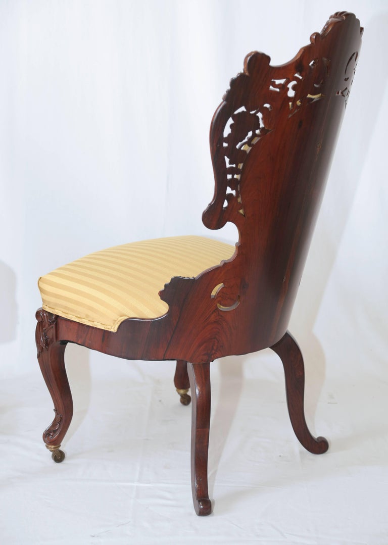 Superb Pair of English 19th century Belter Style Rosewood Victorian