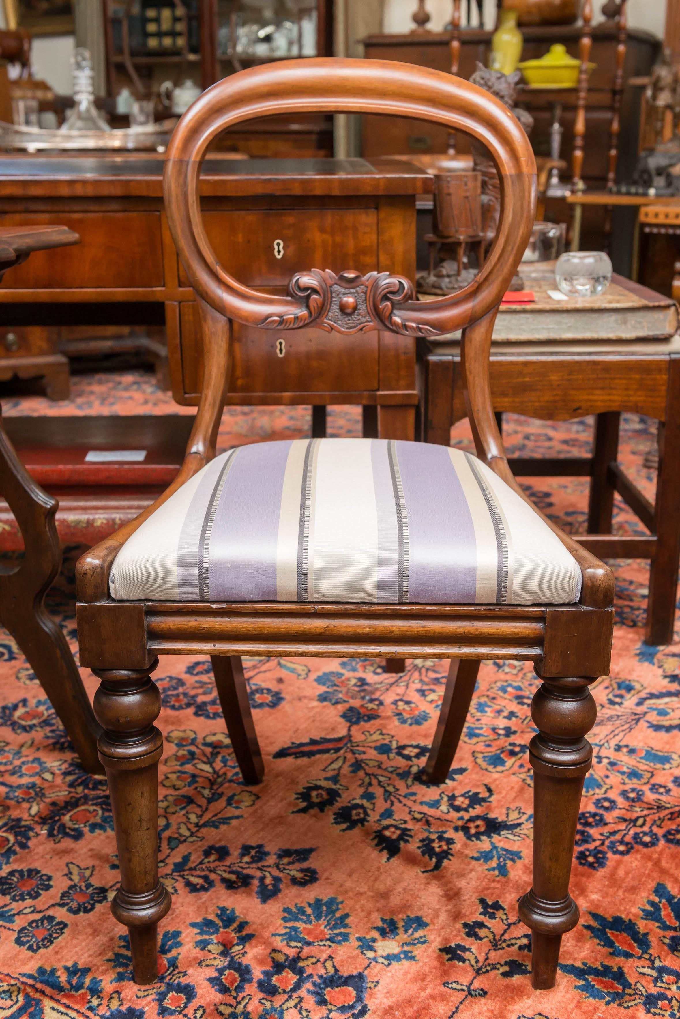 English Chess Table Set, Pair of 19th Century Mahogany Chairs and Walnut Table