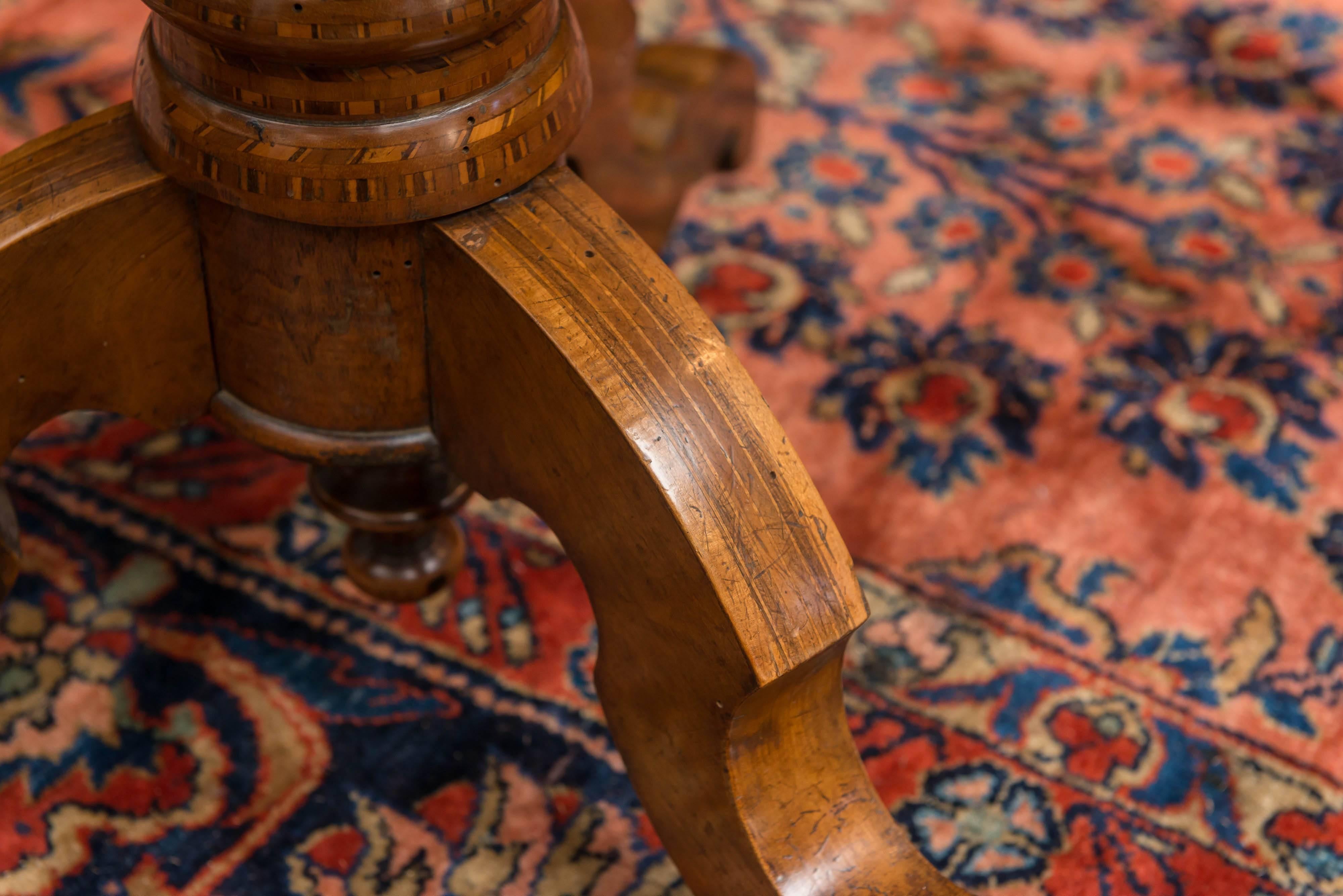 Late 19th Century Southern Italian Walnut Center Table In Good Condition In San Francisco, CA