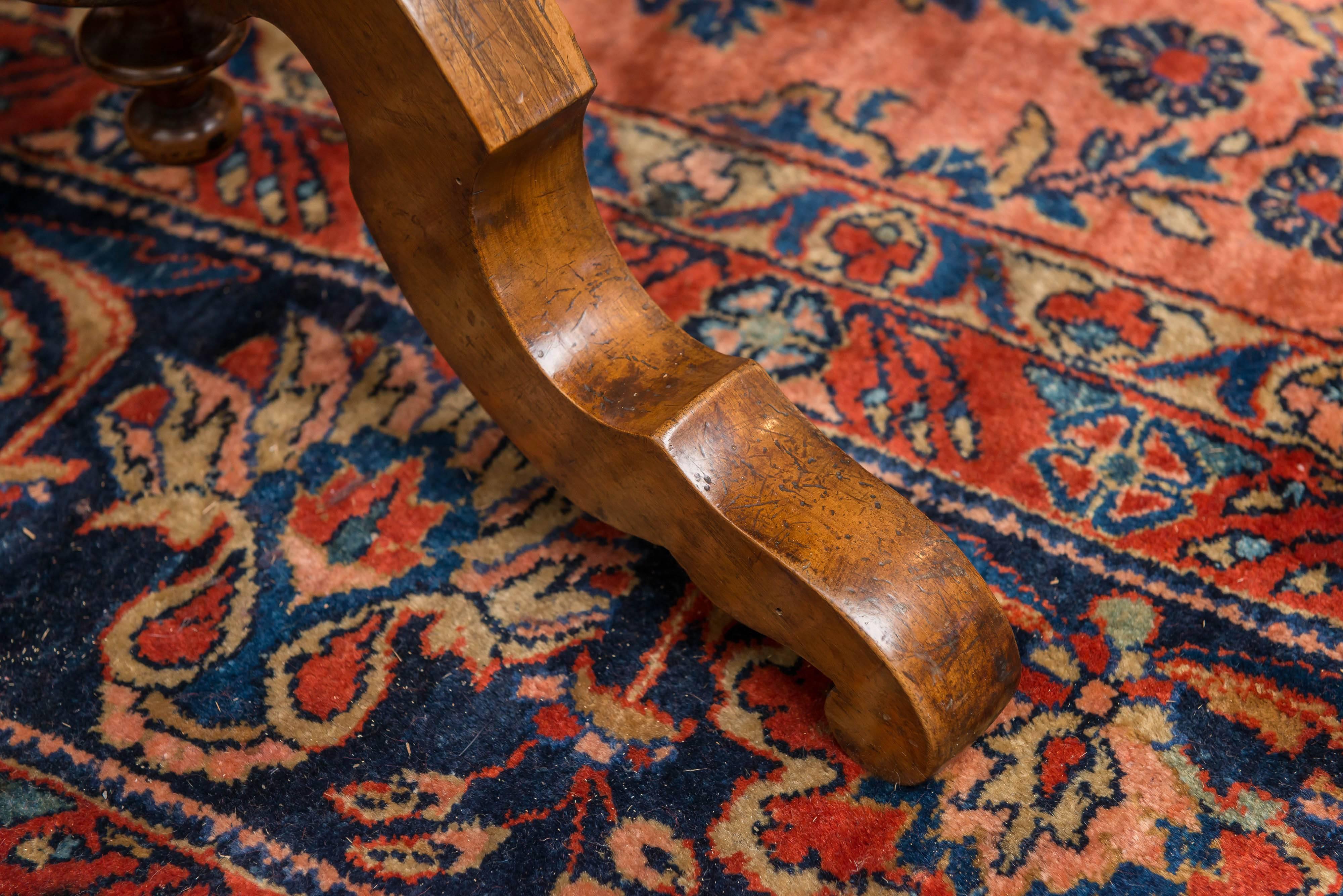 Ebony Late 19th Century Southern Italian Walnut Center Table