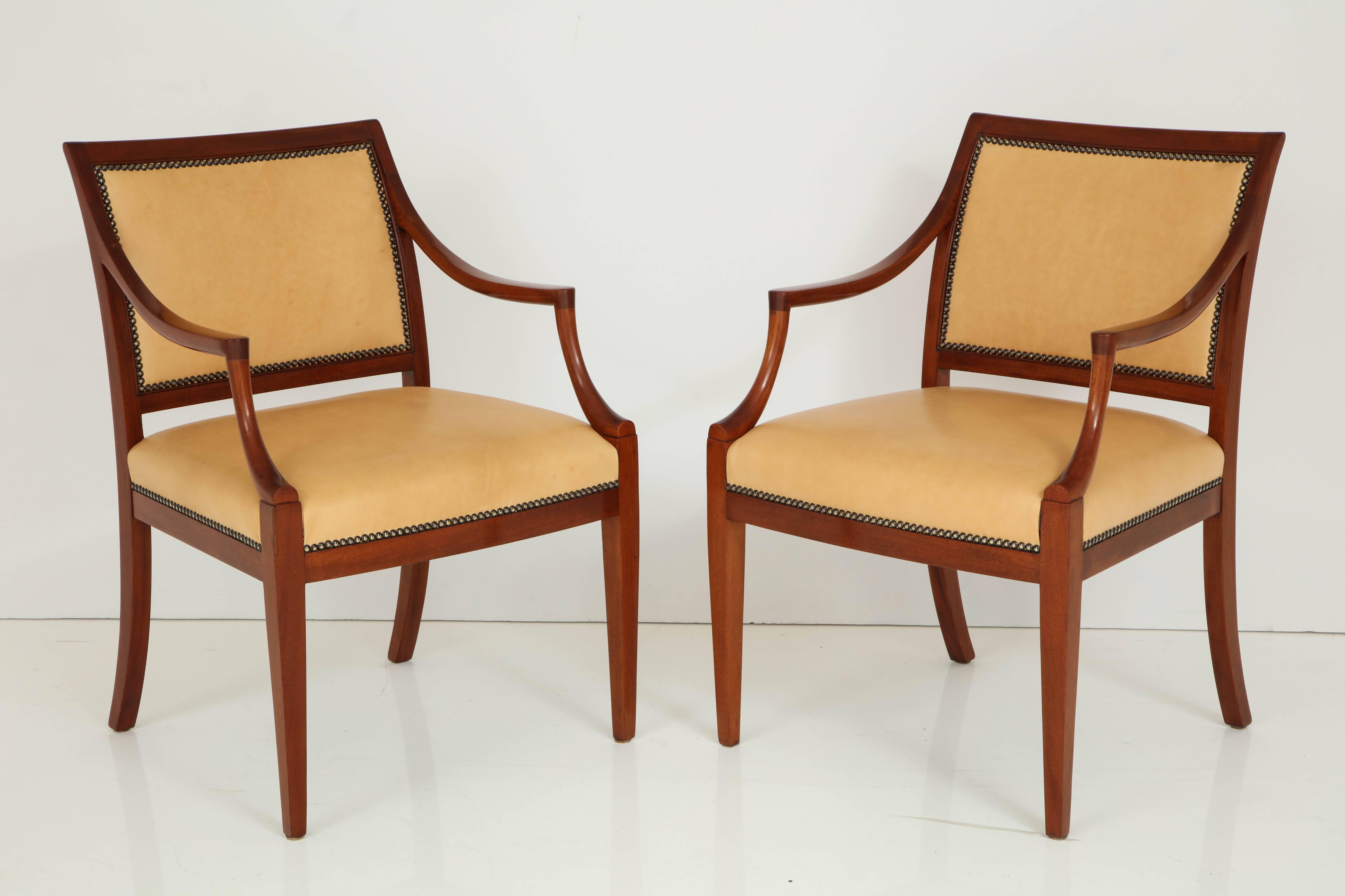 12 Frits Henningsen Open Armchairs, circa 1940s In Excellent Condition In New York, NY