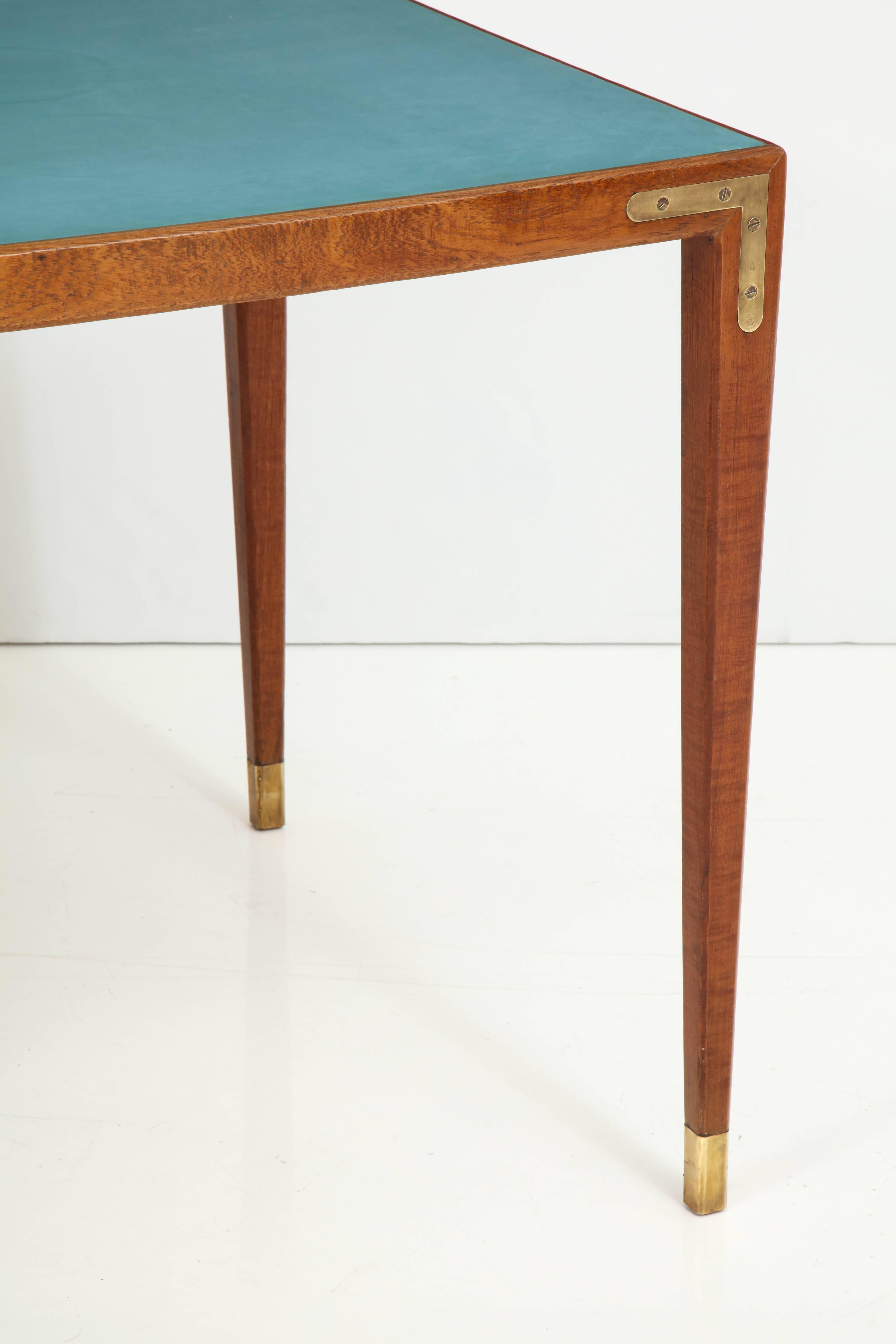 Mid-20th Century Danish Architect Designed Table, Oak, Brass and Formica, circa 1960