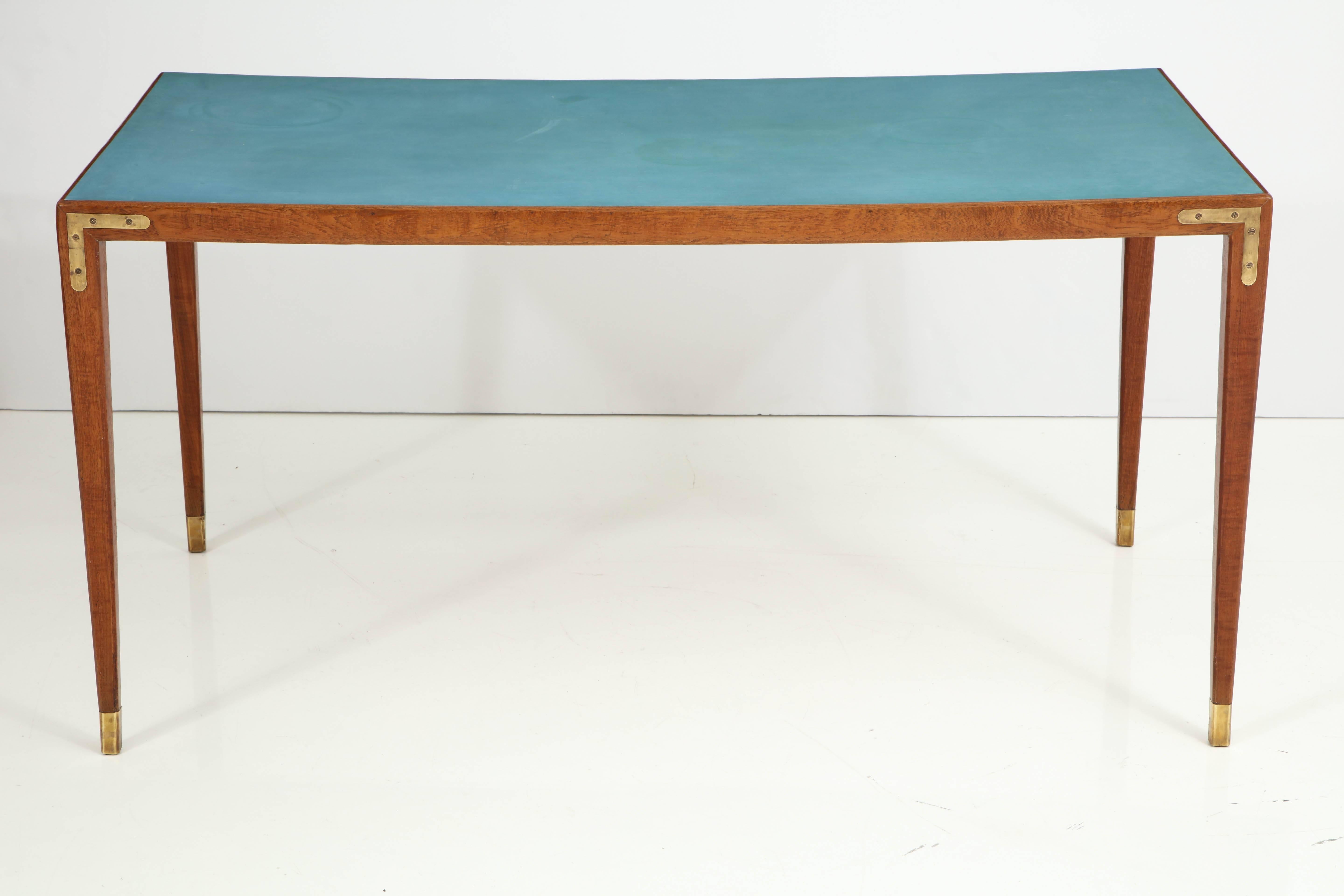 Danish Architect Designed Table, Oak, Brass and Formica, circa 1960 1
