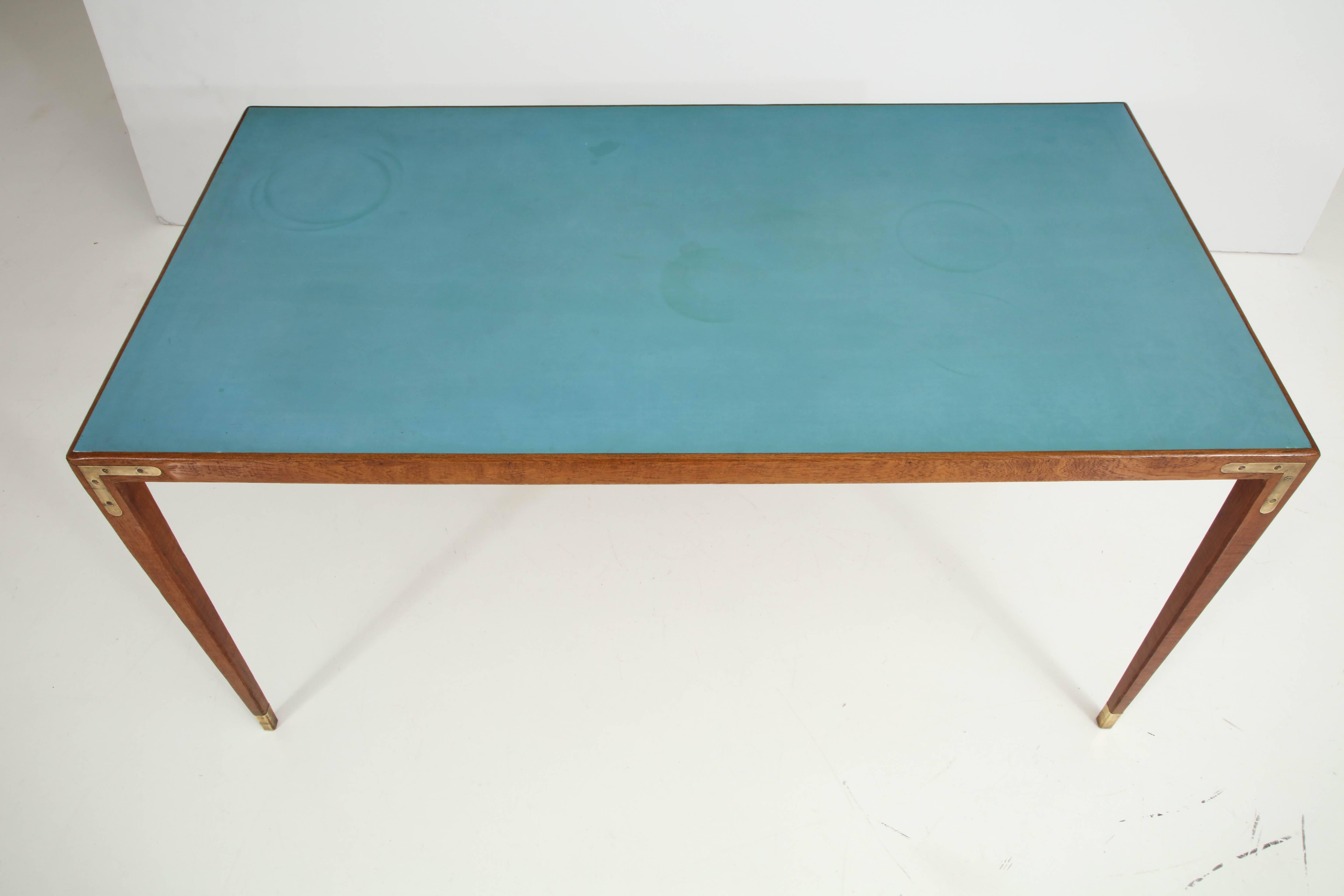 Danish Architect Designed Table, Oak, Brass and Formica, circa 1960 3