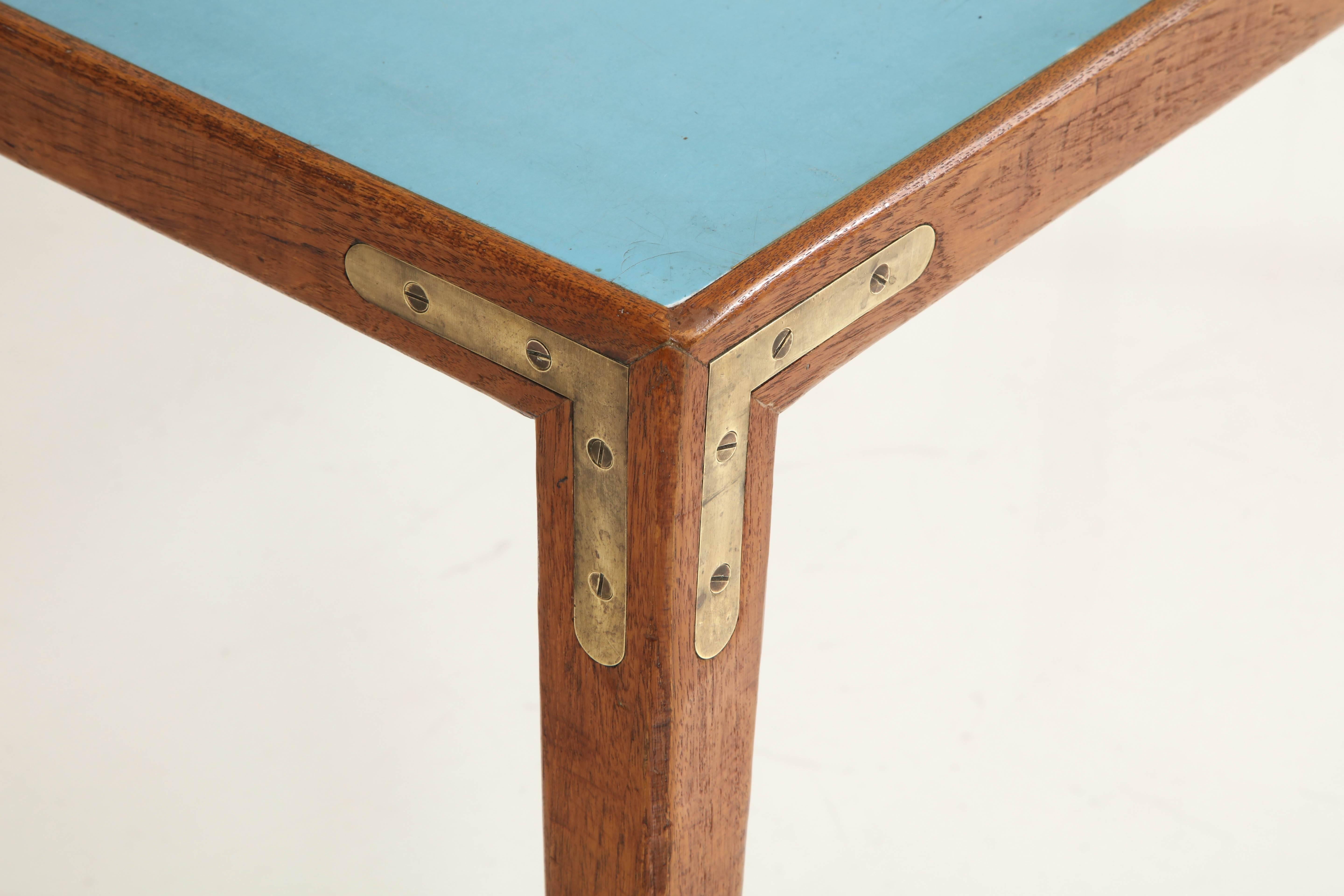 Danish Architect Designed Table, Oak, Brass and Formica, circa 1960 5