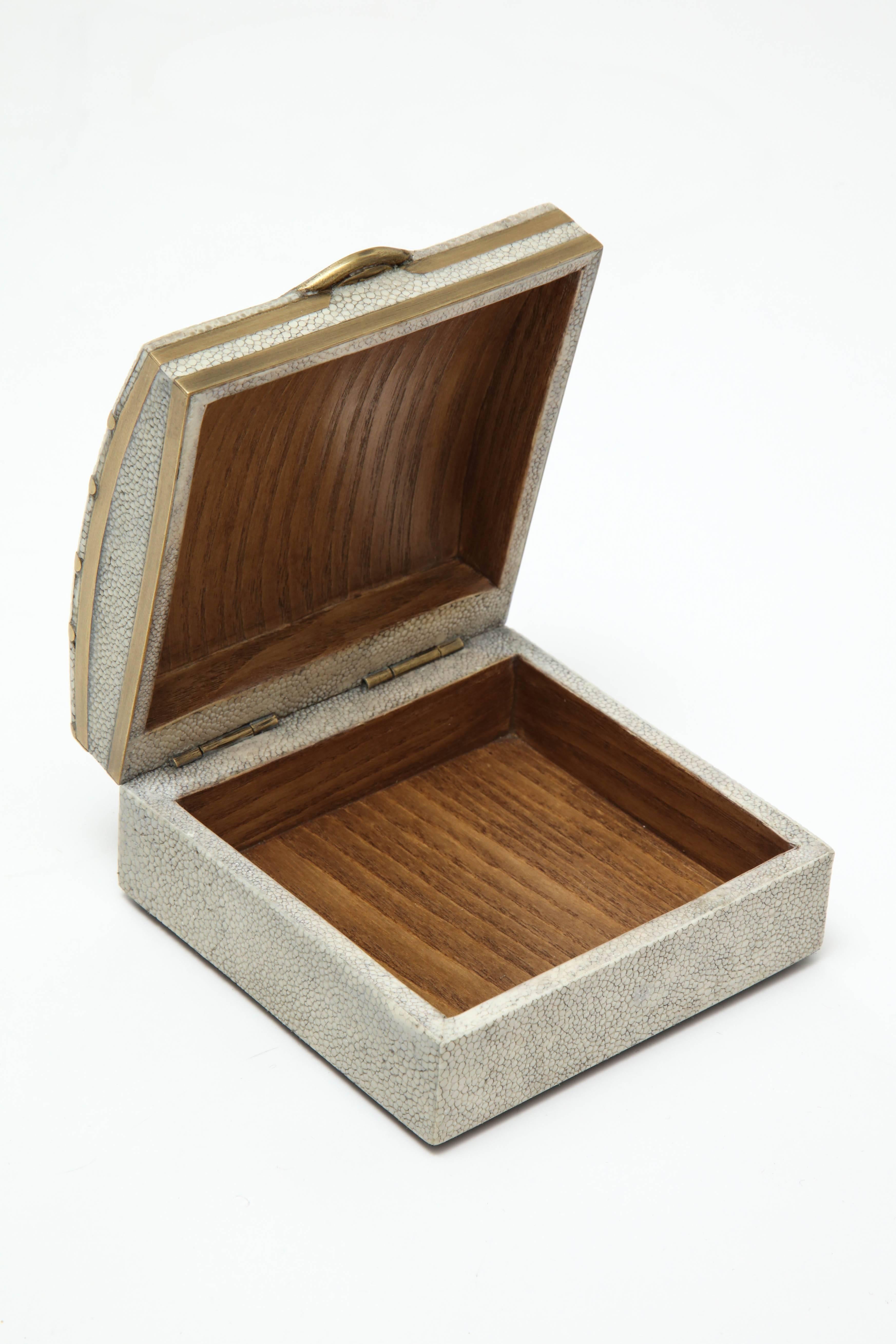French Shagreen Box with Bronze Details