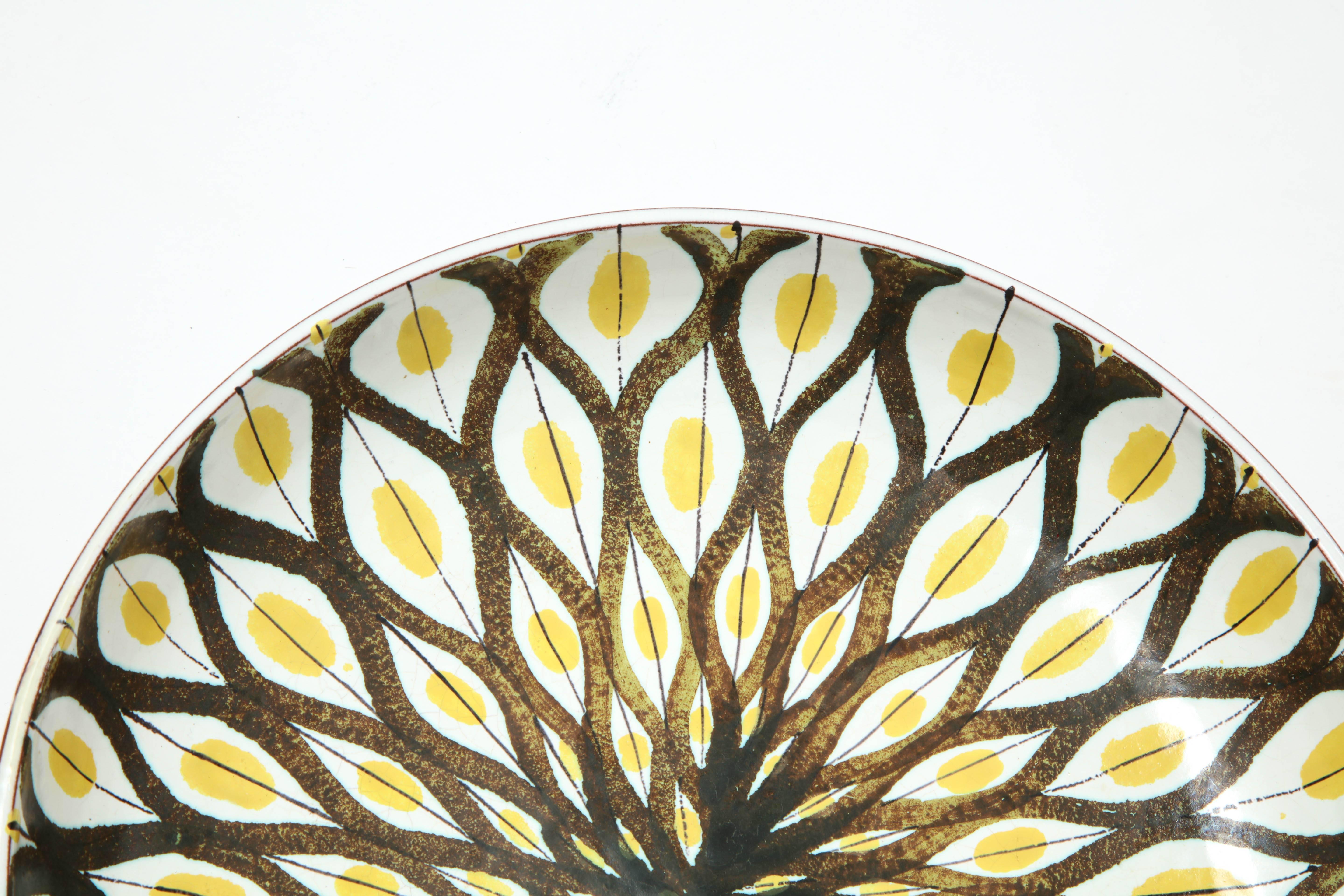 Hand-Crafted Faience Bowl by Stig Lindberg, Sweden, circa 1950