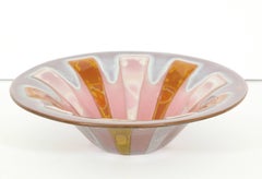 Decorative Art Glass Bowl by Michael and Frances Higgins