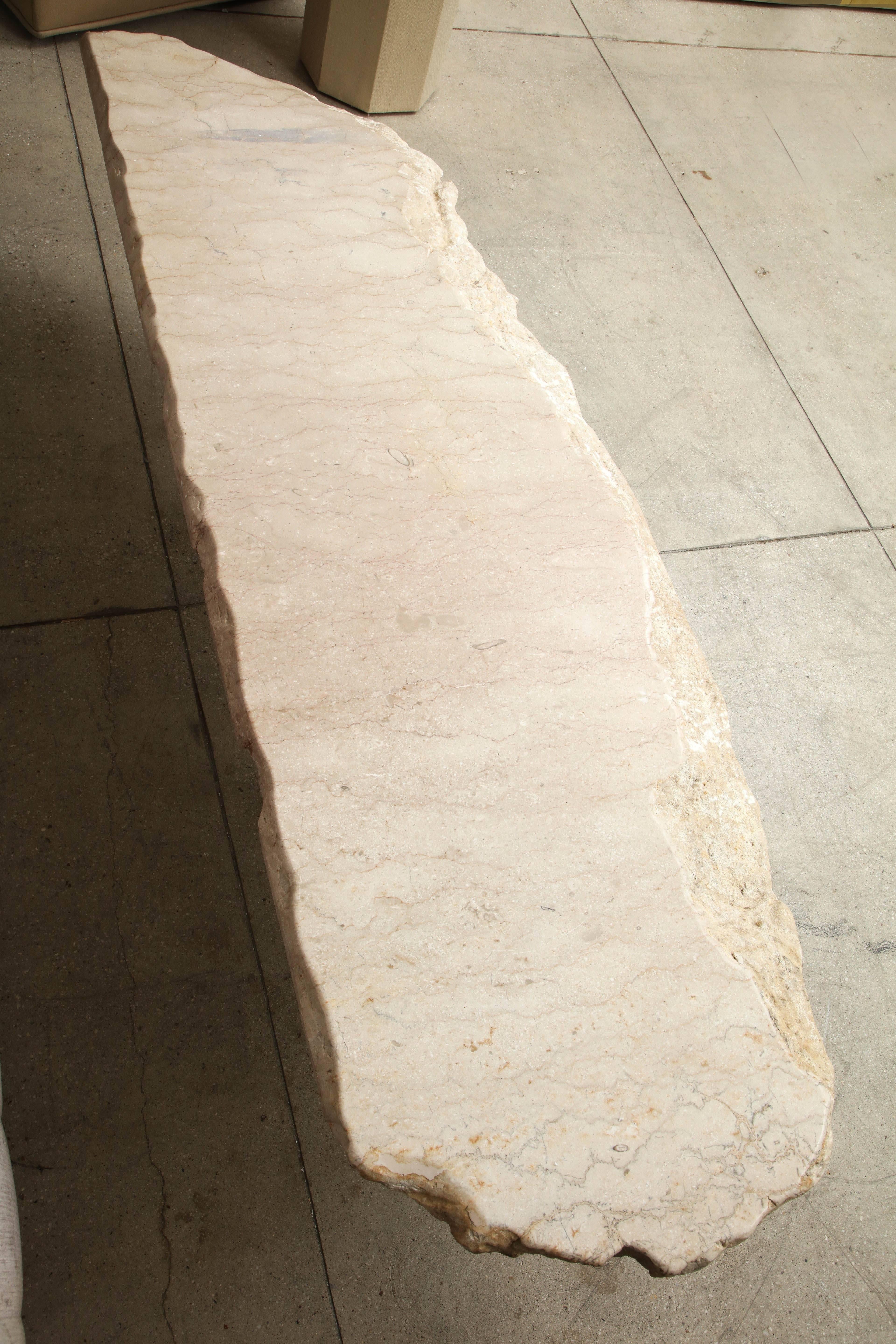 Large Free Form Travertine Coffee Table 1