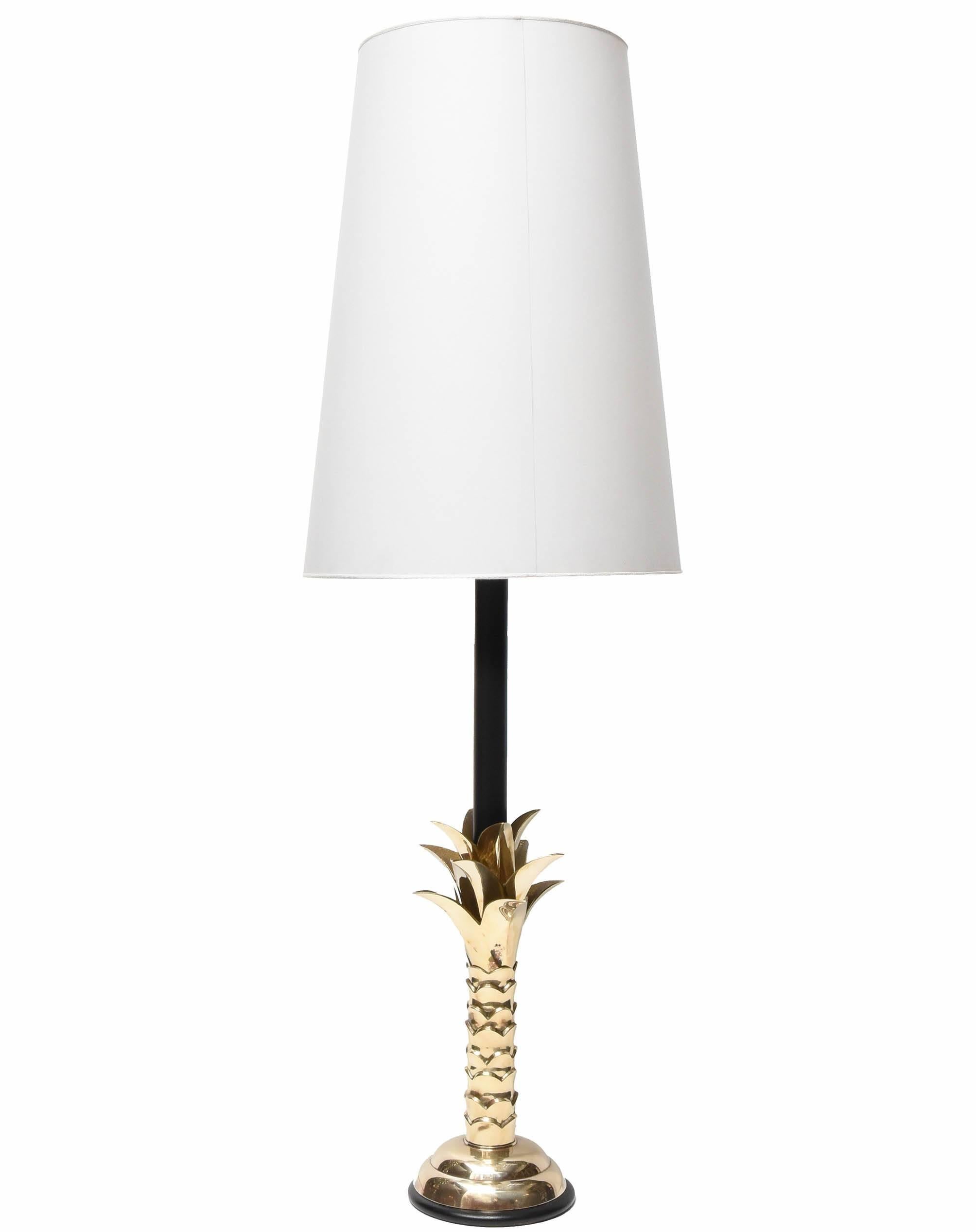 American Pair of Gold Palms Table Lamps For Sale