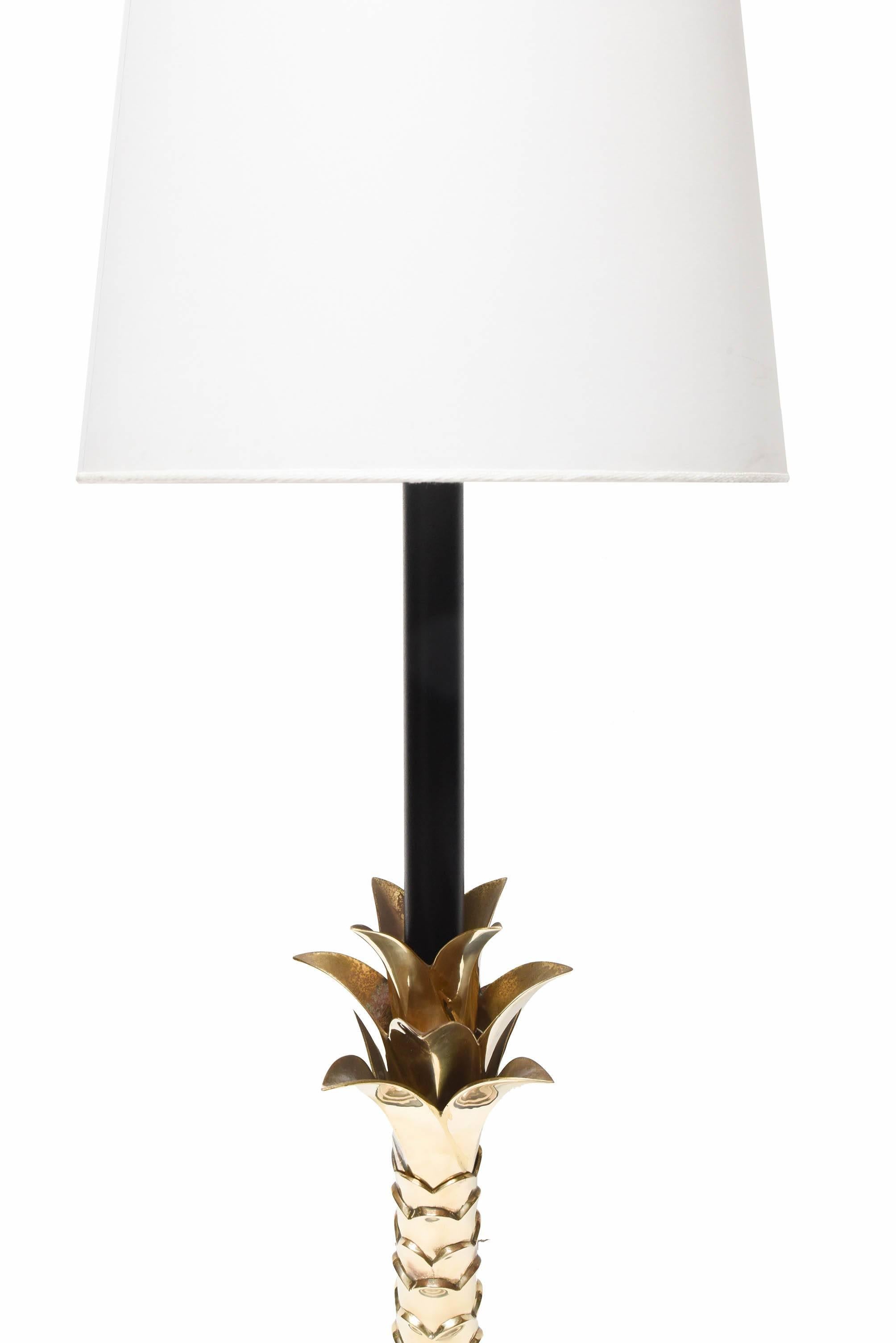 Pair of Gold Palms Table Lamps In Excellent Condition For Sale In Milan, IT