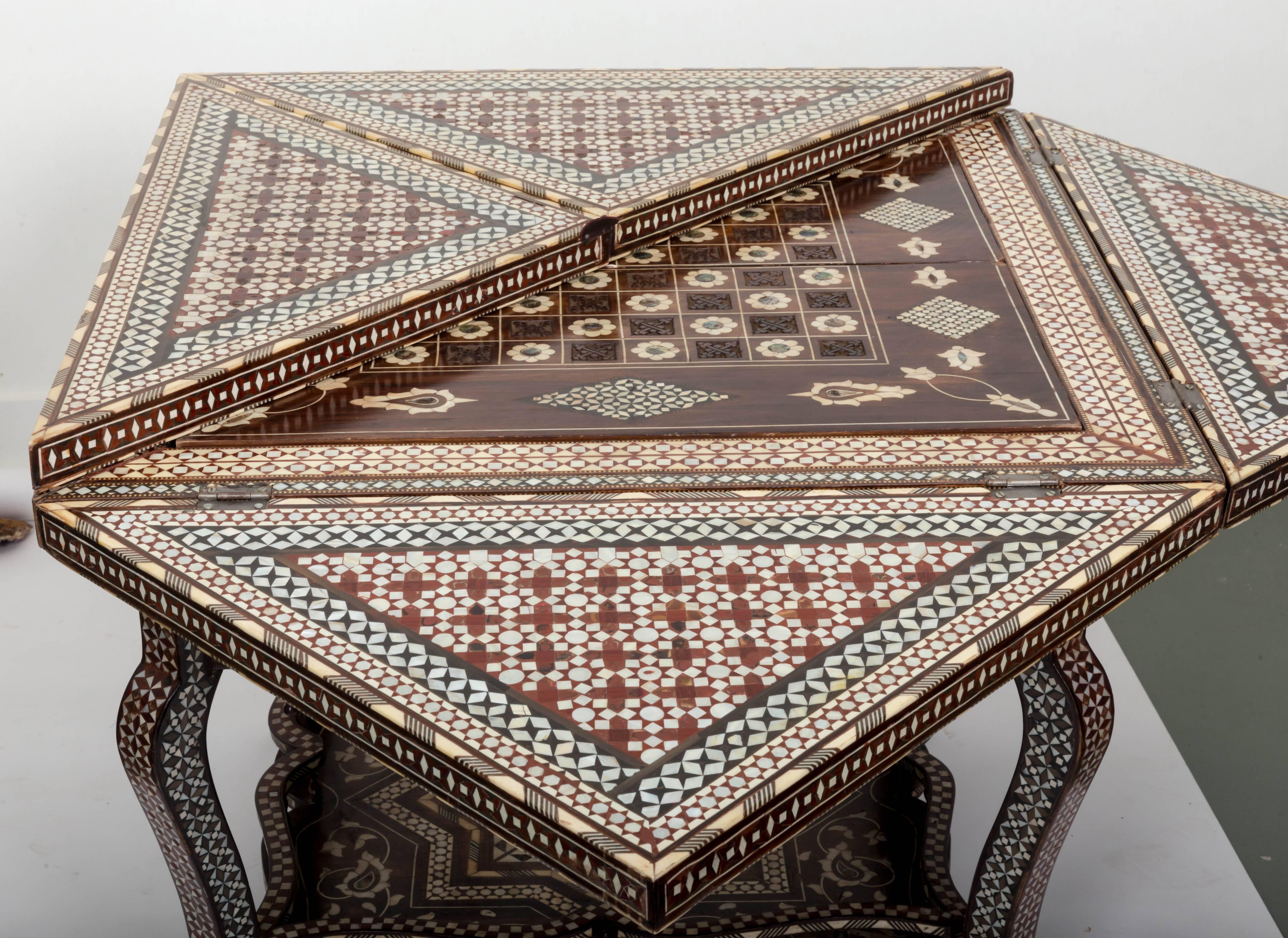 Moorish Style Inlaid Game Table 3