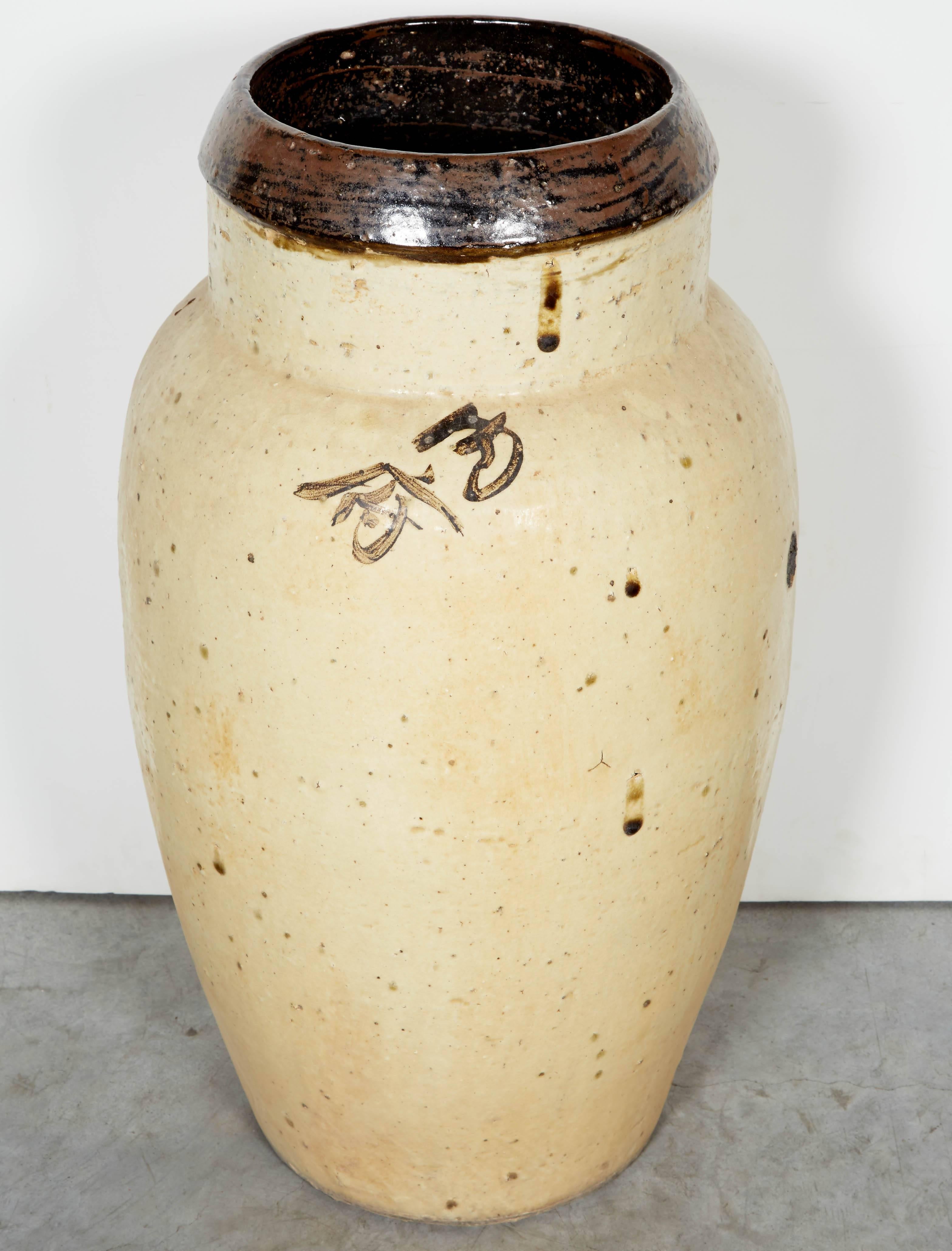 Großes antikes chinesisches Keramik-Weinkrug, um 1850 (Chinesisch) im Angebot