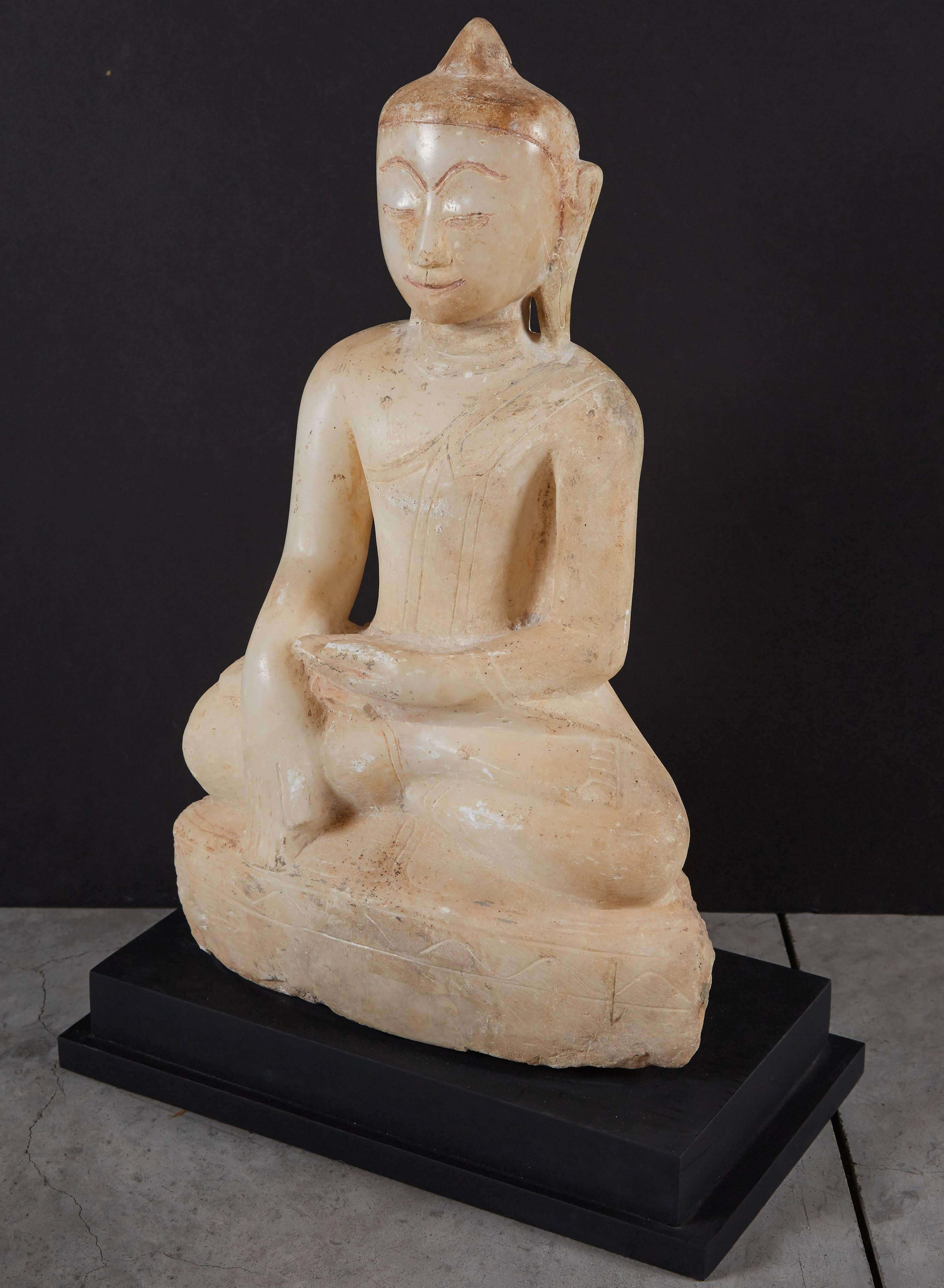 Burmese Alabaster Buddha, Early 19th Century 5