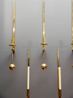 Applique a pendolo in ottone di Pierre Forsell per Skultuna