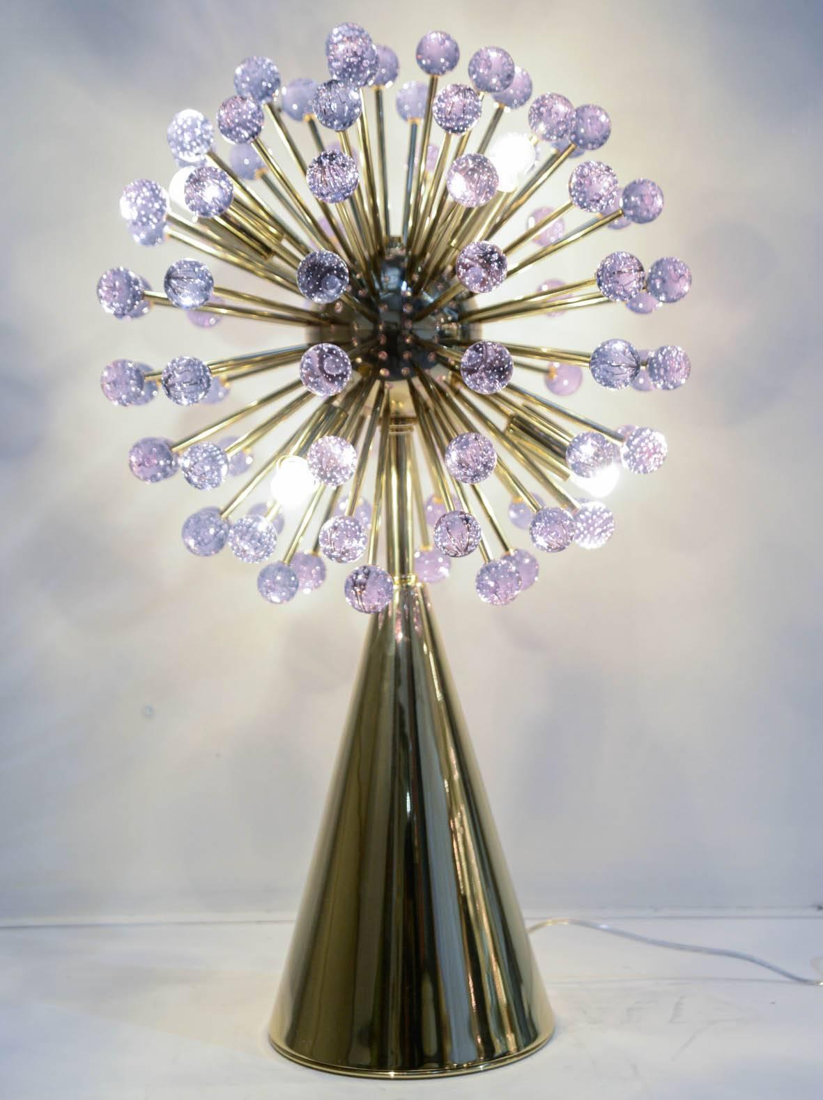Laiton Paire de belles lampes Spoutnik de Juanluca Fontana en vente