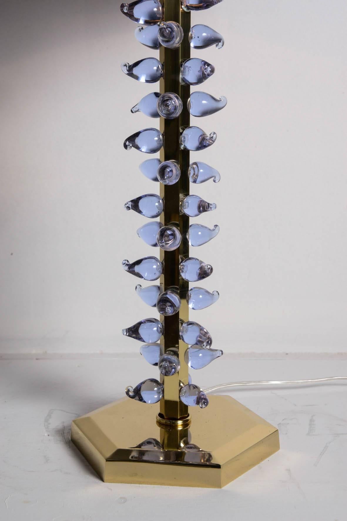 Italian Pair of Murano Glass Lamps by Juanluca Fontana For Sale