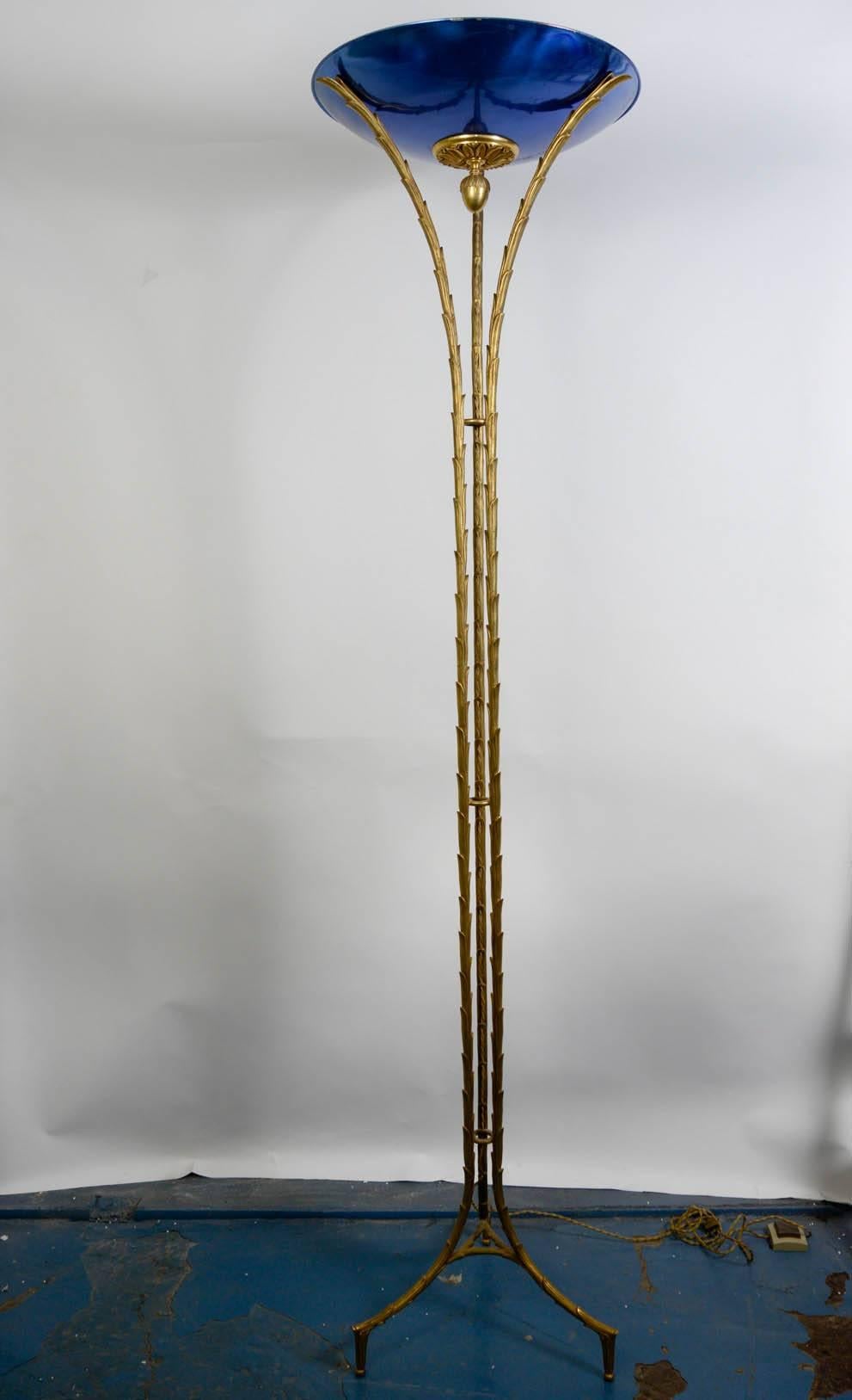 Bronze Rare Pair of Floor Lamps by Maison Baguès