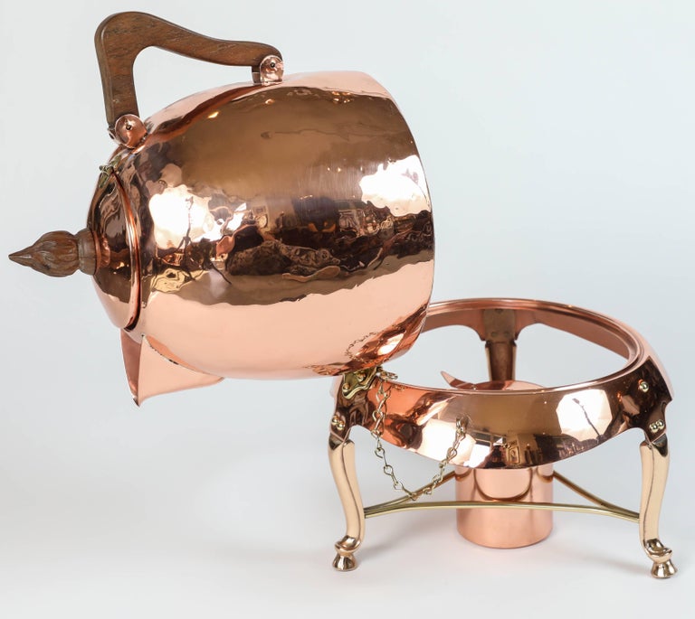 Vintage Copper and Brass Coffee Urn by J. C. Moore at 1stDibs