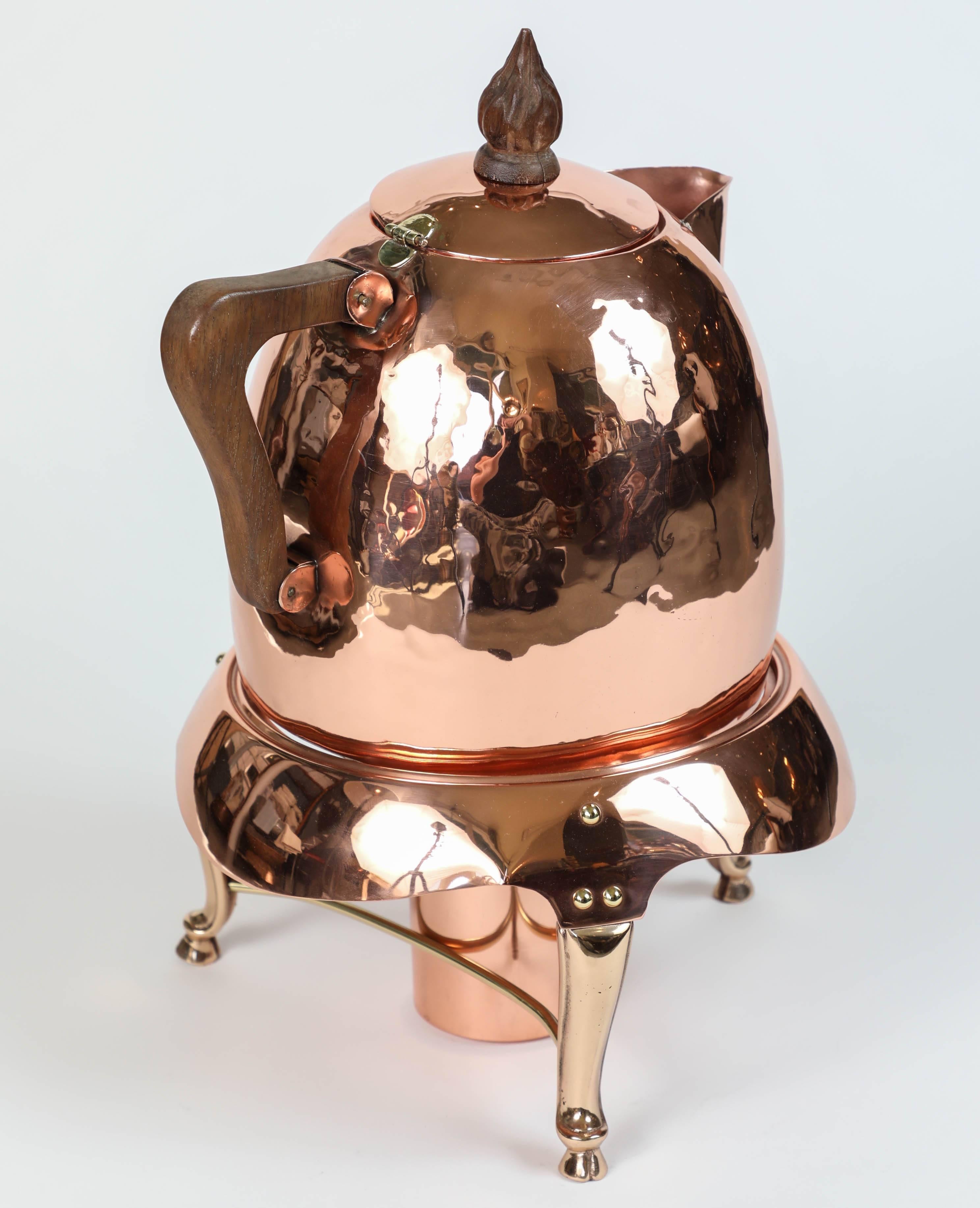 Vintage Copper and Brass Coffee Urn by J. C. Moore 3