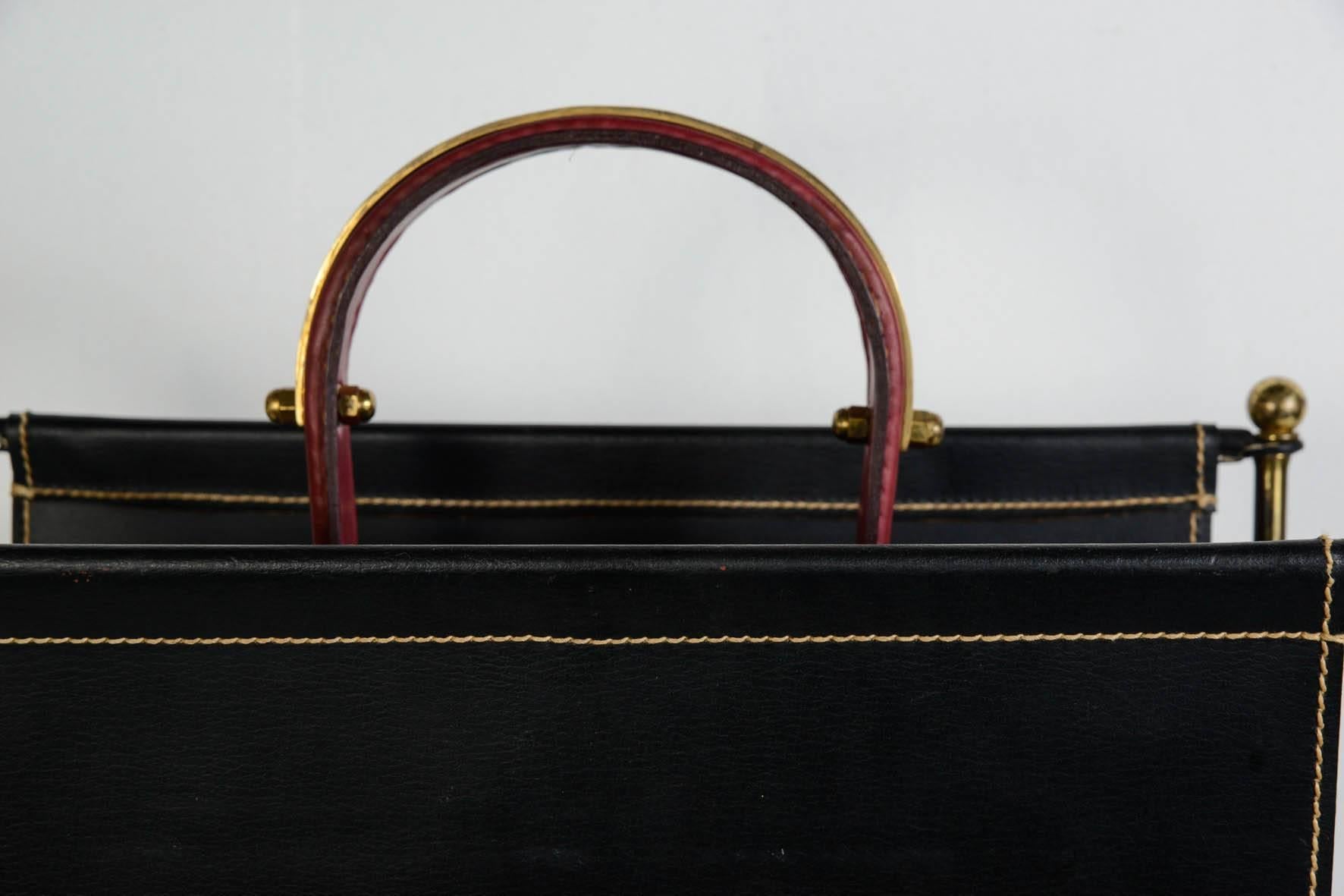 Mid-20th Century Unusual Magazine Rack by Jacques Adnet