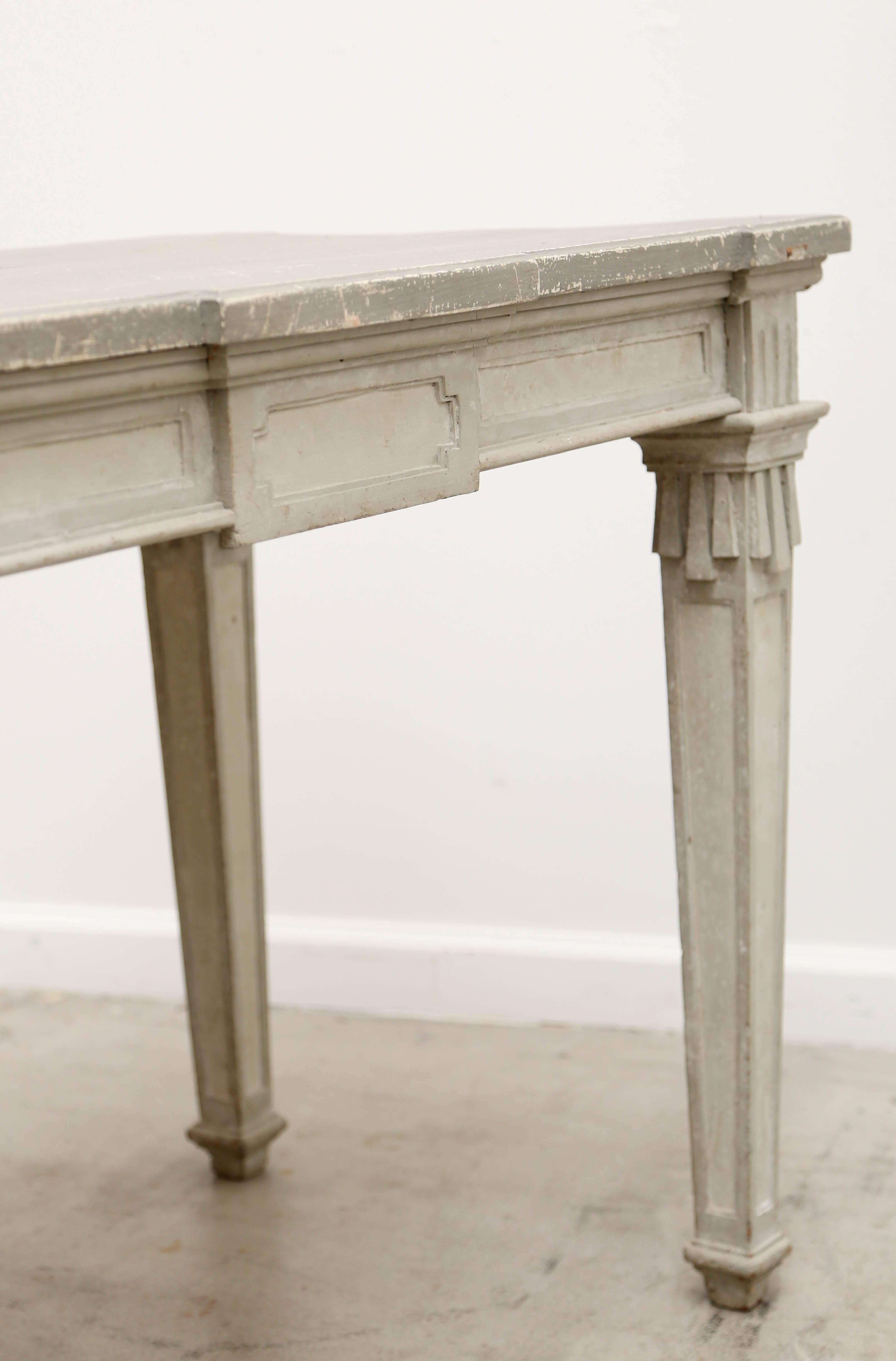 Wood Antique Swedish Period Gustavian Painted Console Table Early 19th Century
