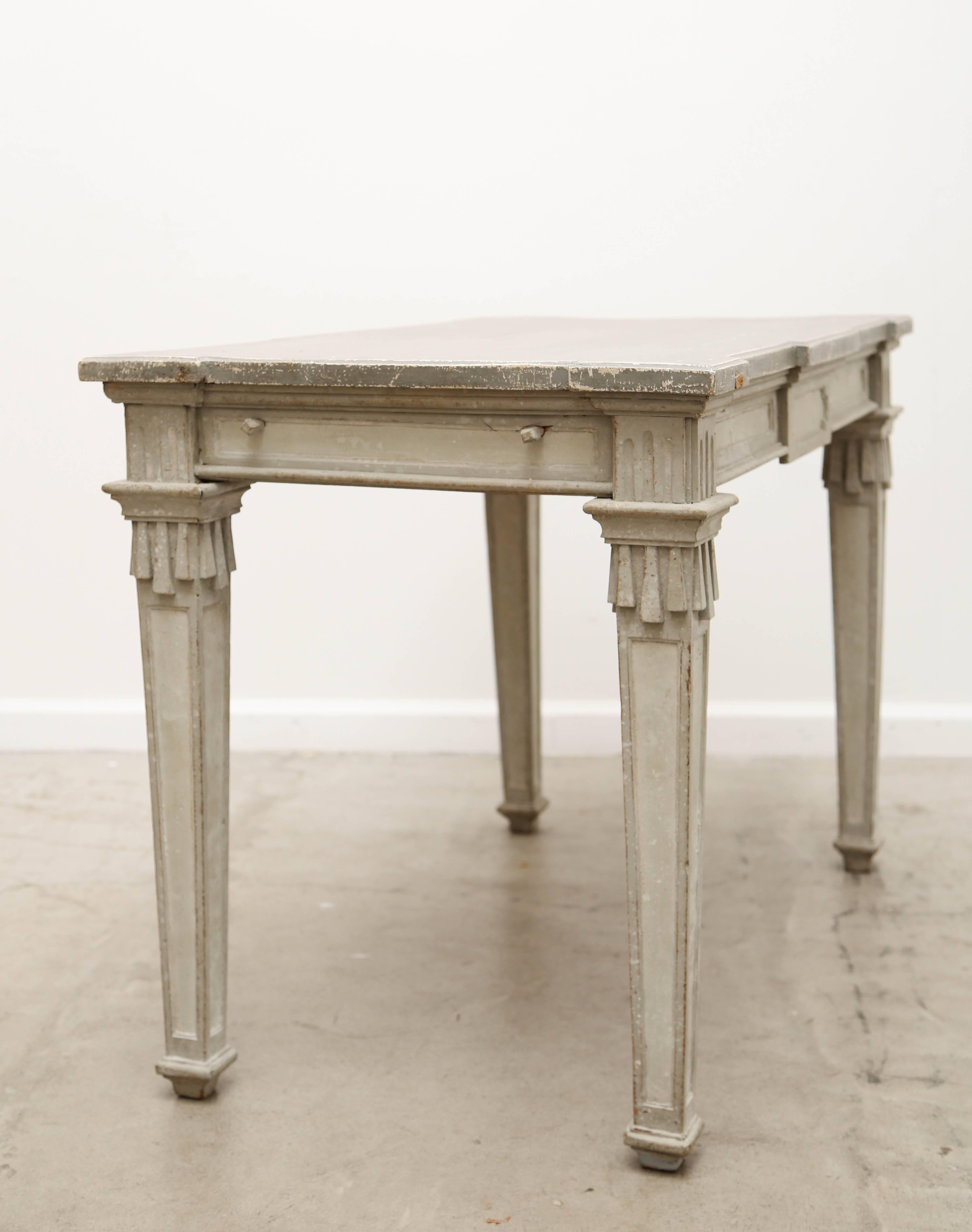 Antique Swedish Period Gustavian Painted Console Table Early 19th Century 2