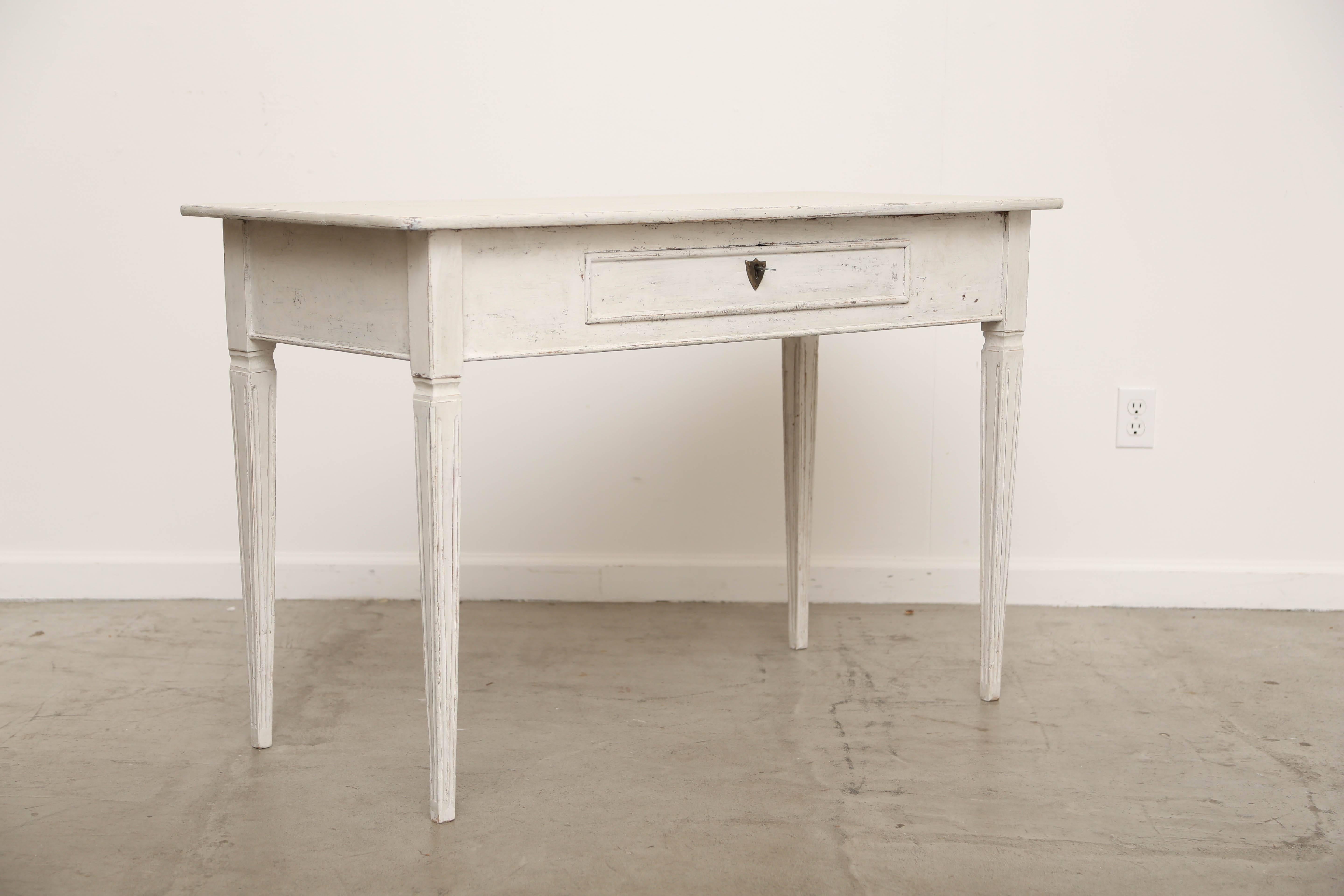 Antique Swedish Painted Writing Desk, Mid-19th Century In Good Condition In West Palm Beach, FL