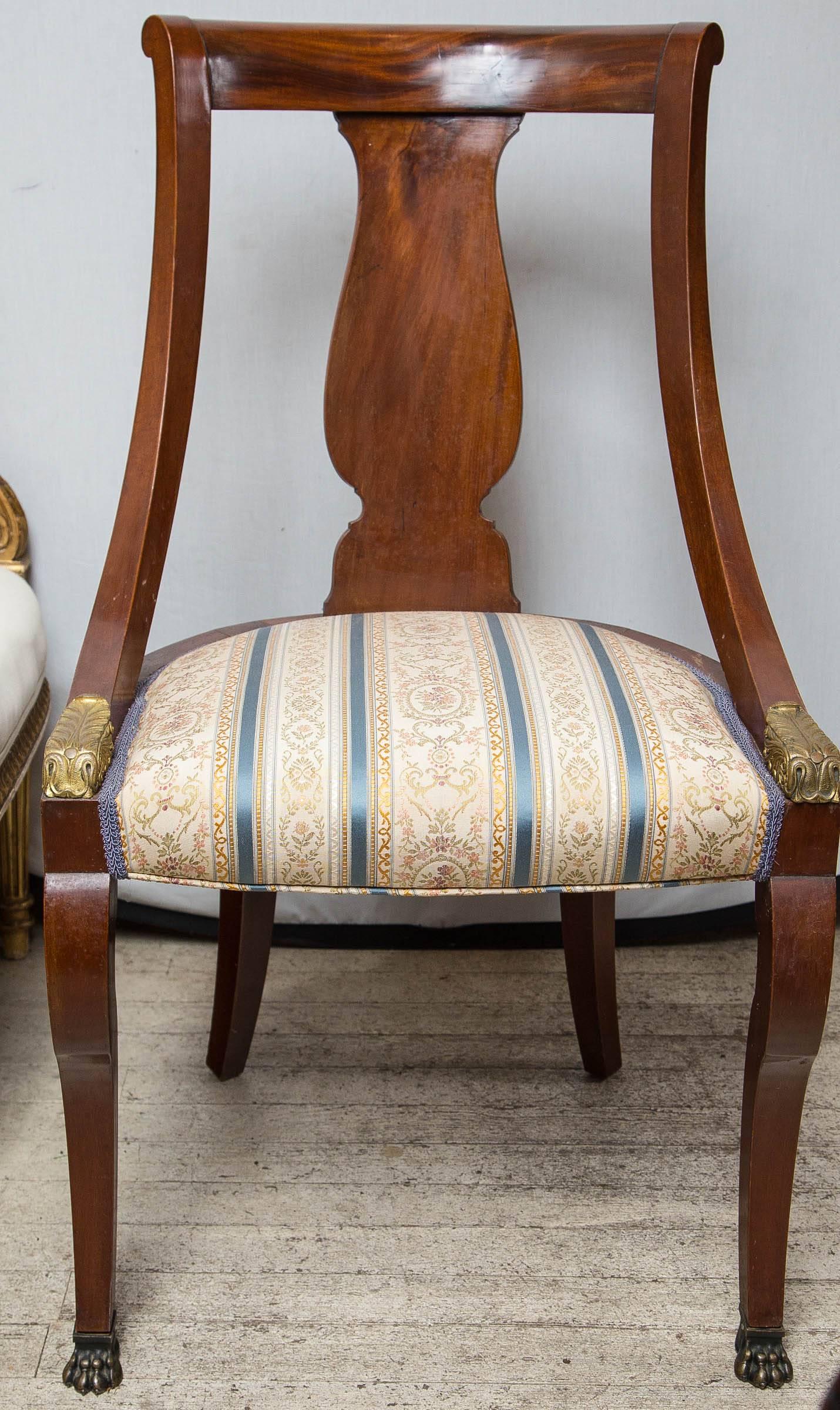 Set of Six French Empire Style Dining Chairs 2