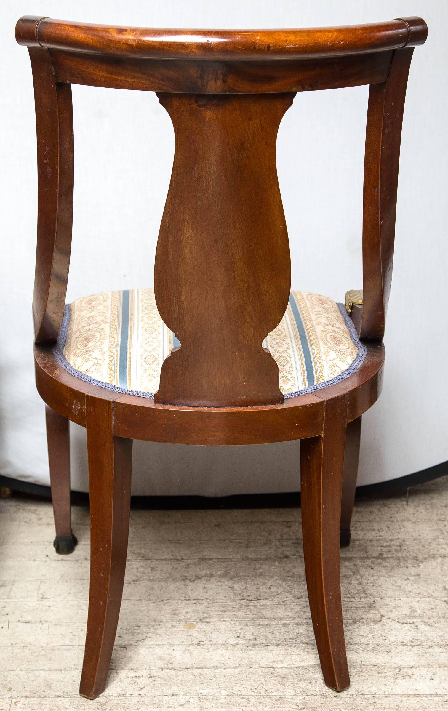 Set of Six French Empire Style Dining Chairs 3