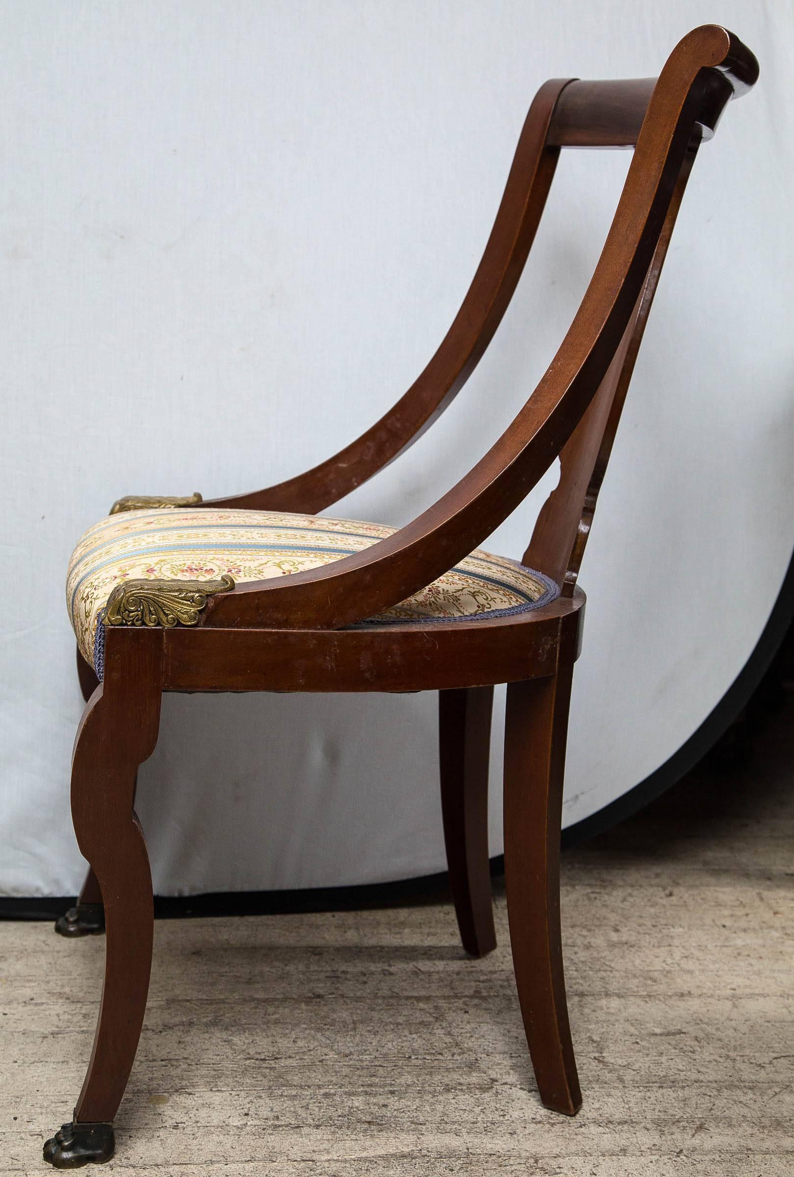 Set of Six French Empire Style Dining Chairs 5
