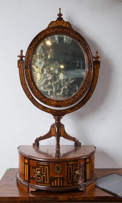 Marquetry Inlaid Shaving Mirror