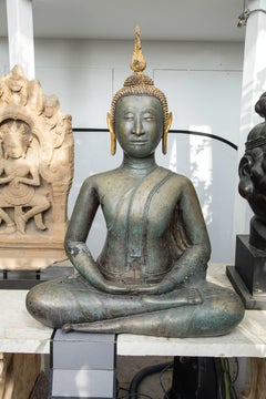 Thai Bronze Seated Buddha