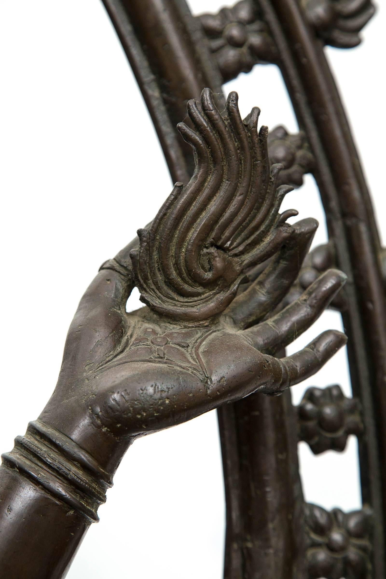 20th Century Decorative Bronze Figure of the Dancing Shiva 4