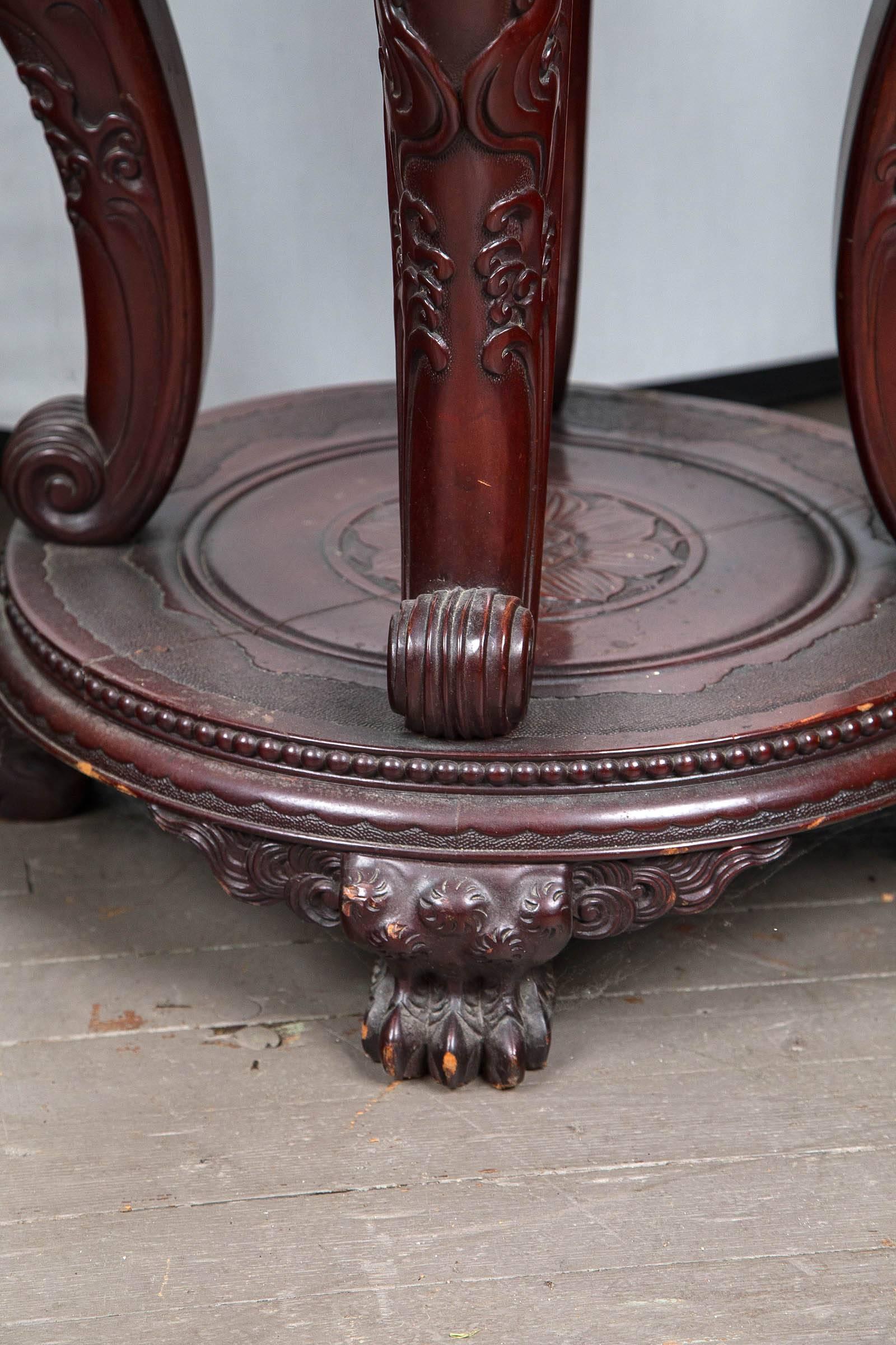Hand-Carved Unusual Japanese Table For Sale