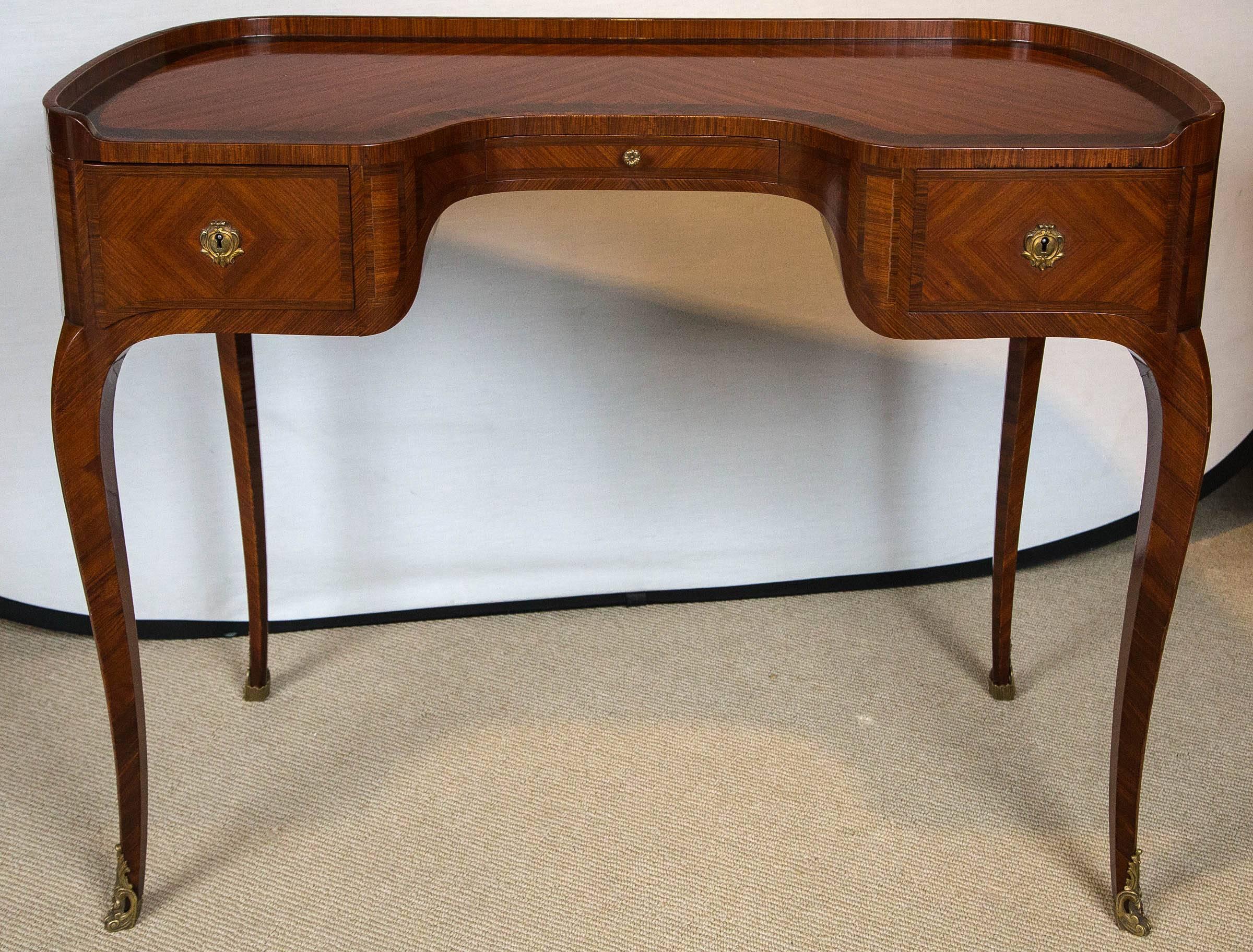 European Early 20th Century French Desk with Banding For Sale