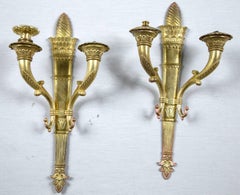 Pair of circa 1920 French Empire Sconces
