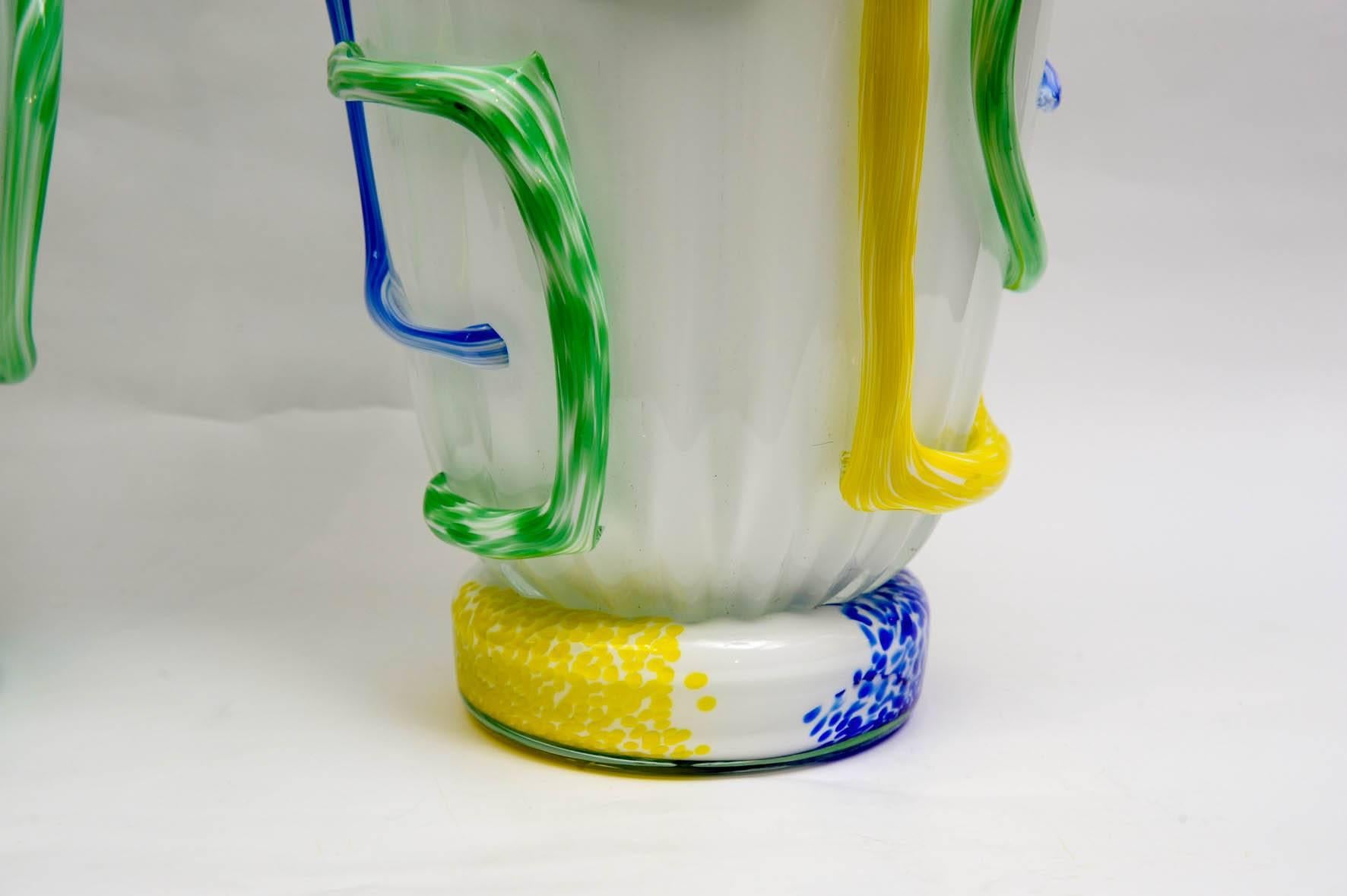 Pair of Vases in Murano Glass 1