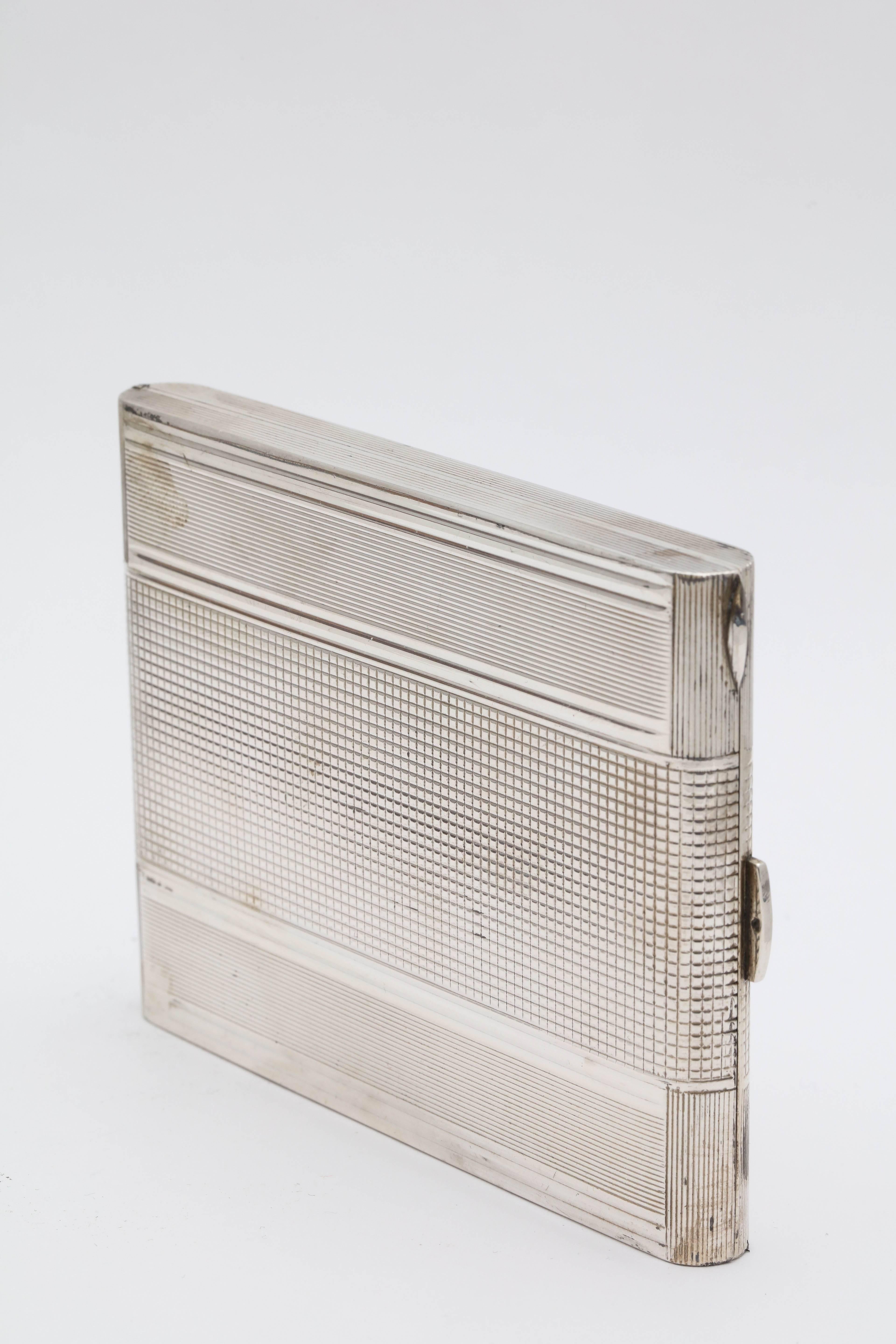 Austrian Art Deco Continental Silver Cigarette Case