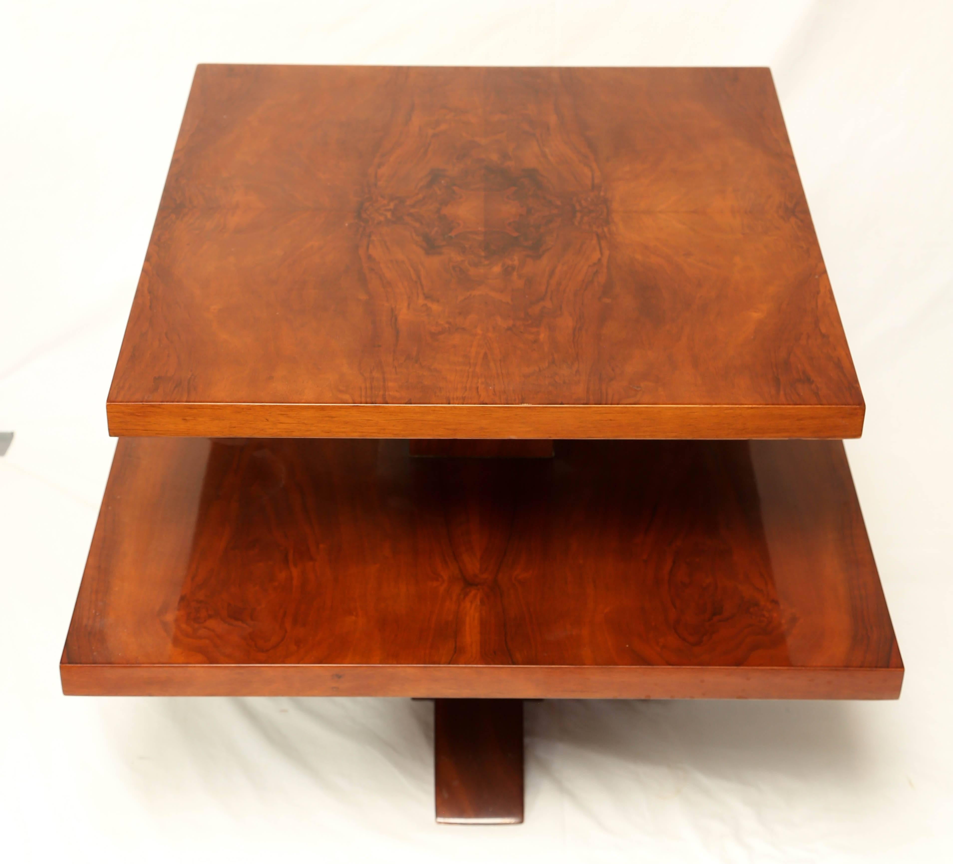 Jules Leleu French Art Deco Square Coffee Table In Good Condition In West Palm Beach, FL
