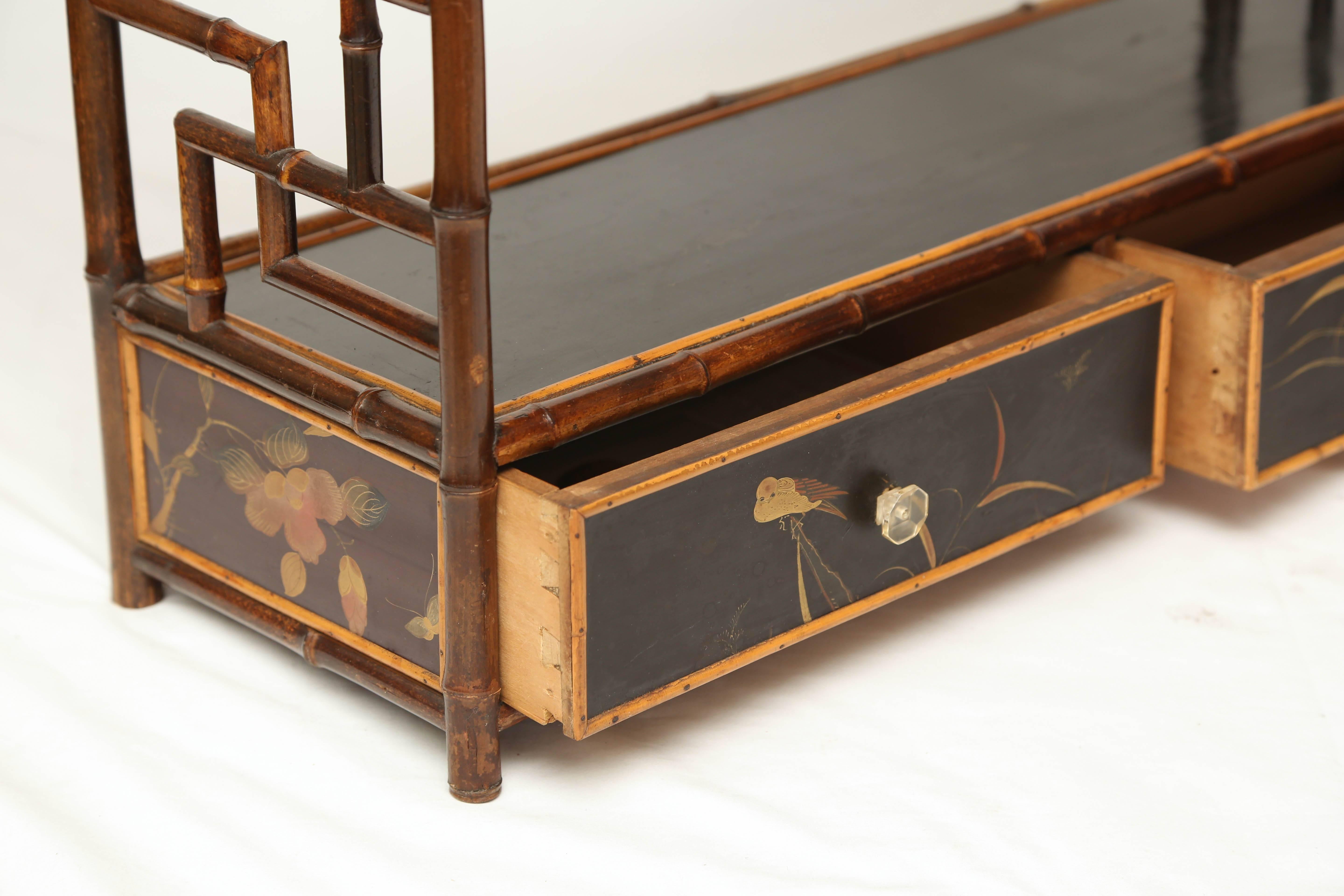Beautiful Hanging 19th Century Bamboo Étagère 2