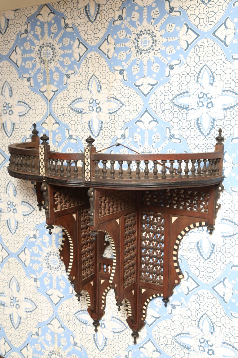 Superb Moroccan Carved Inlaid Hanging Wall Shelf at 1stDibs moroccan