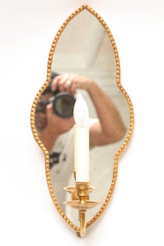 Pair of Mirrored Venetian Style Wall Sconces by Vaughan