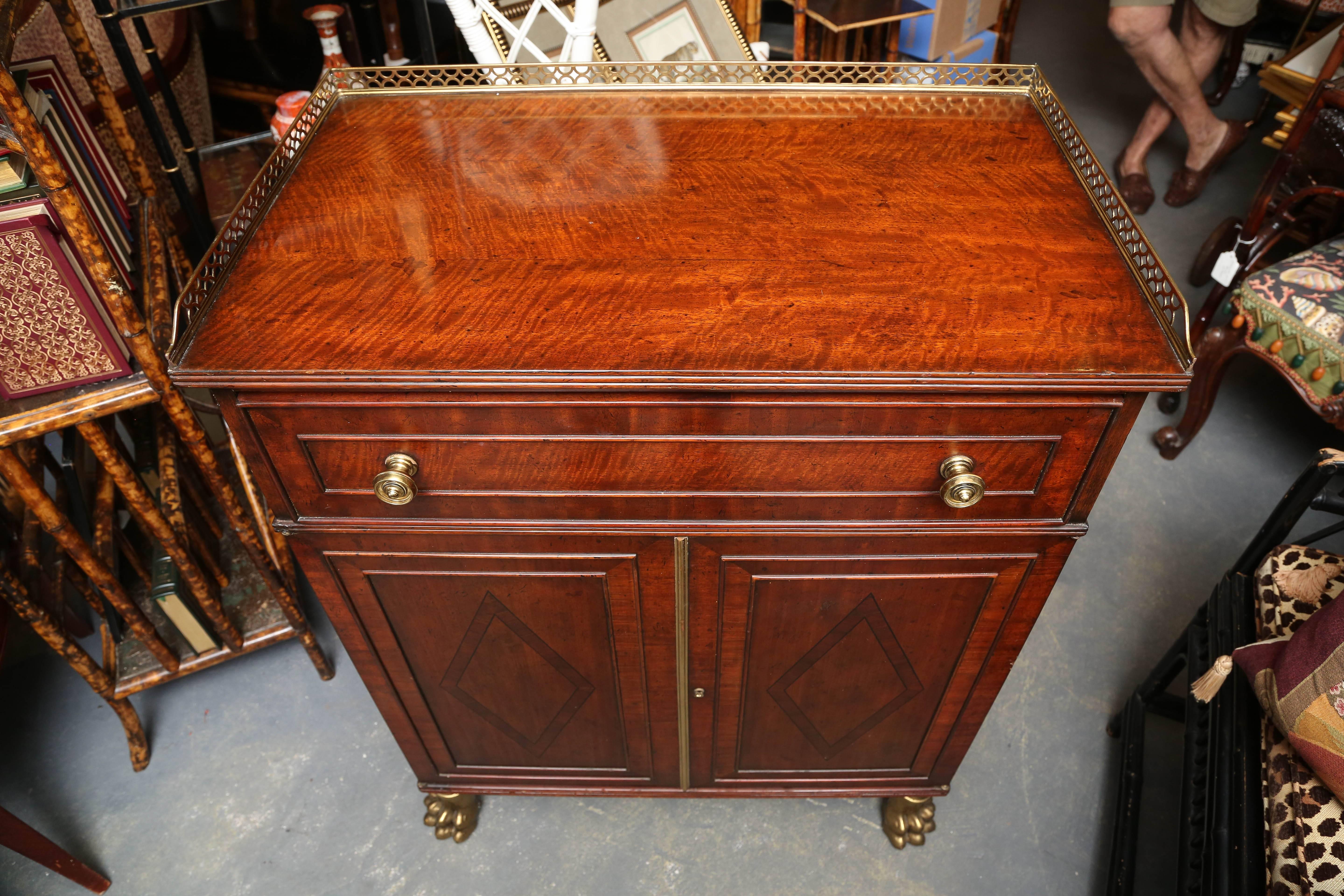 Brass Regency Style Bar / Liquor Cabinet